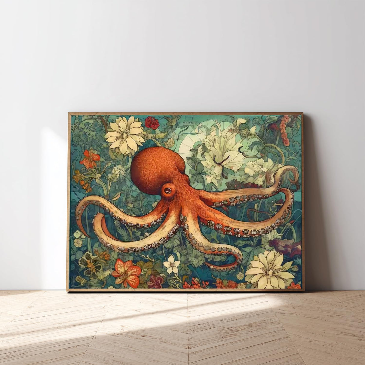 Octopus Paint by Numbers for Adult, Octopus Paint by Numbers Kit for Adults Beginners, DIY Acrylic Painting on Canvas for Home Wall Art Decor(16x20Inch Mandun