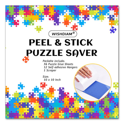 Puzzle Glue Sheets for 6 X 1000 Puzzles, 36 Puzzle Saver Sheets Peel & Stick