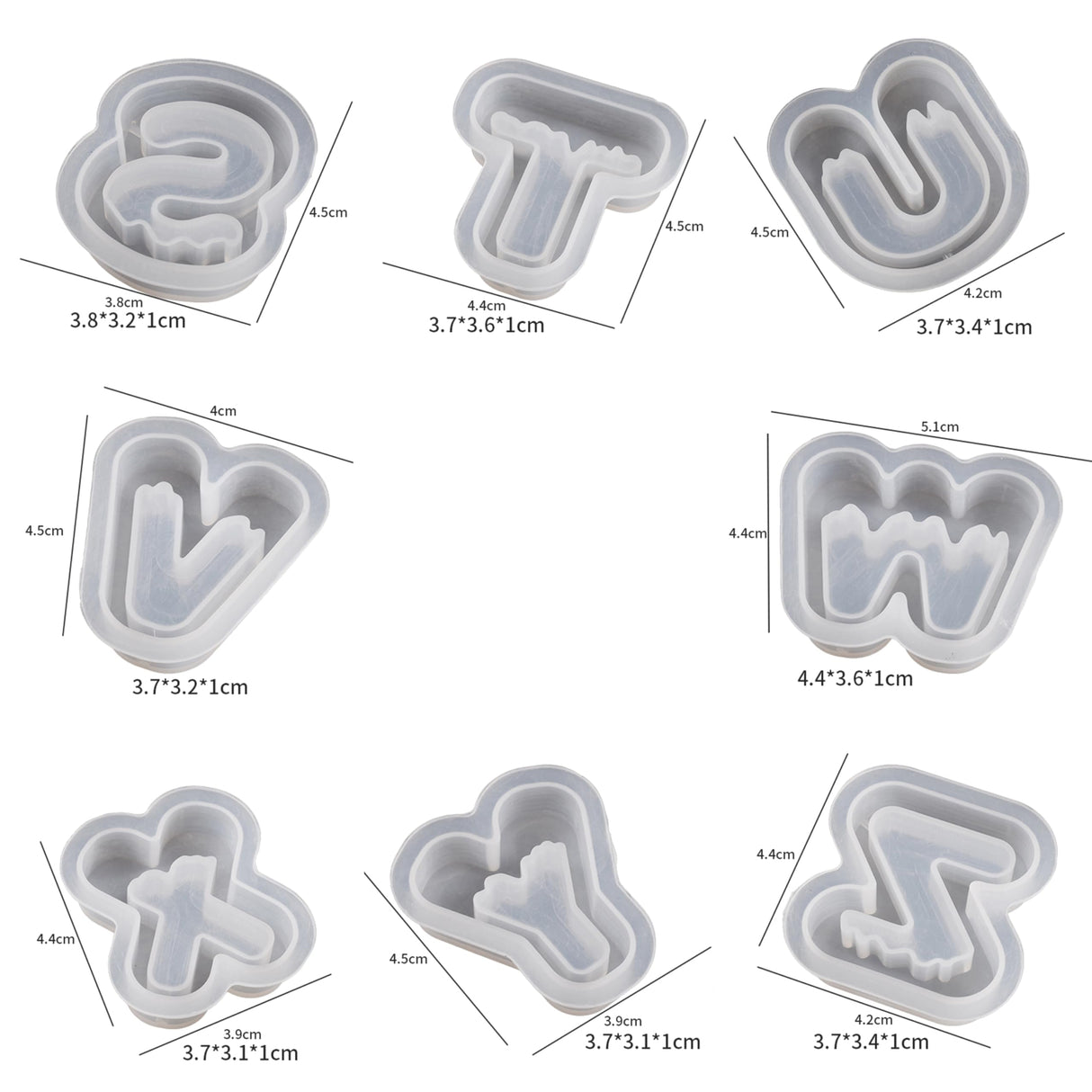 26 Pack Letter Candle Molds - Alphabet & Clay Molds for Resin Casting & Candle Making EVERELAM