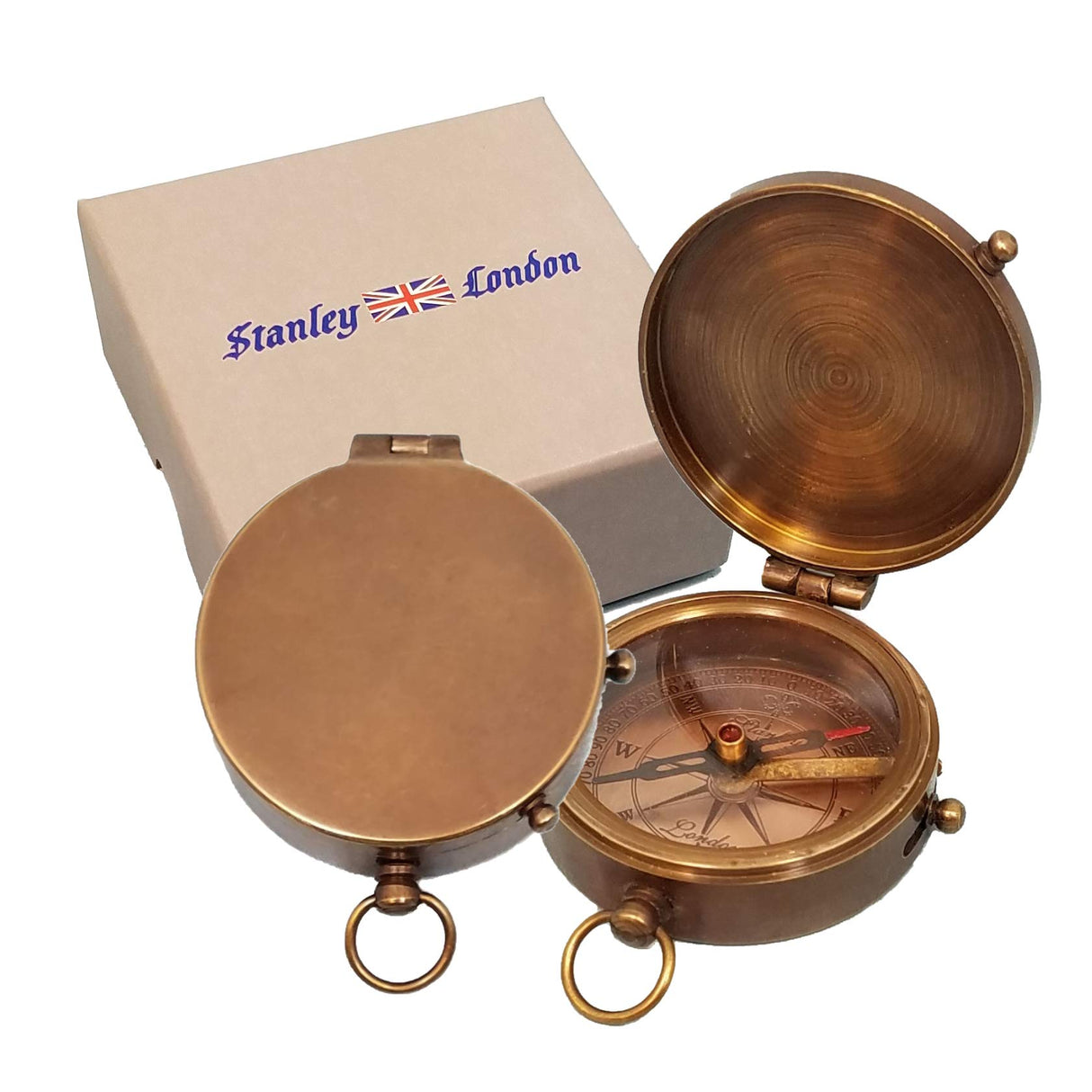 Anniversary Compass Gifts for Husband, Boyfriend, Men, Him | Engraved Compass Personalized | Wedding Gift Compasses to Groom, Bride, Fiancé, Her, Wife, Girlfriend, Spouse (Design My Own) Stanley London