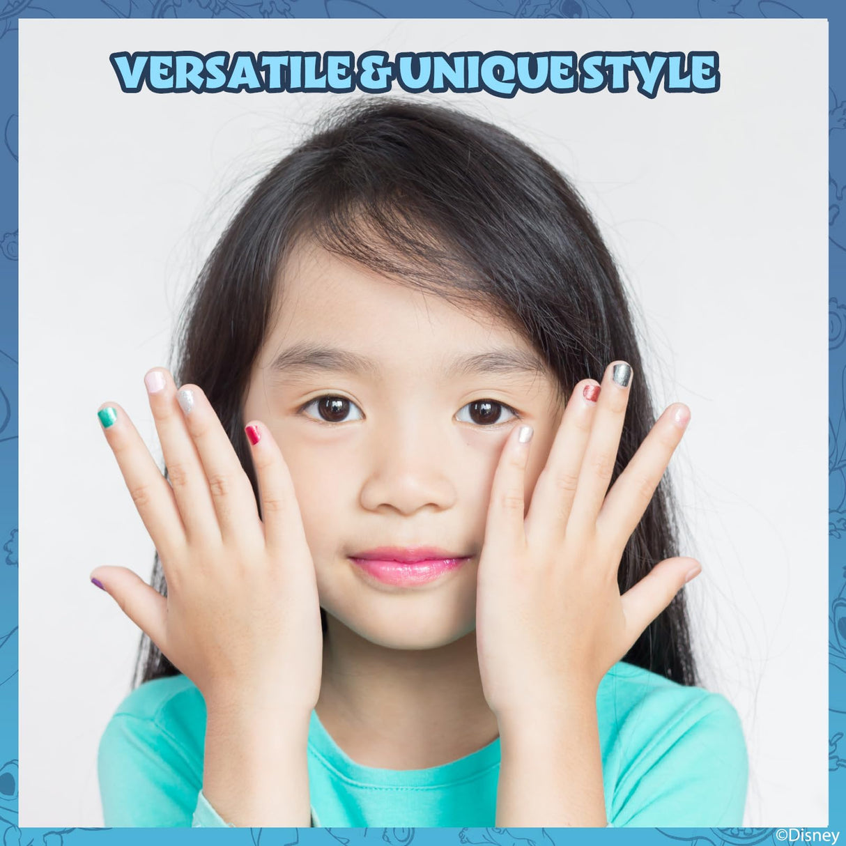 Townley Girl Disney Stitch 15 Piece Water-Based Nail Art Activity Makeup Set, Includes Nail Polish, Nail Brush and Nail Files, For Parties, Sleepovers and Makeovers, Ages 6 Townley Girl