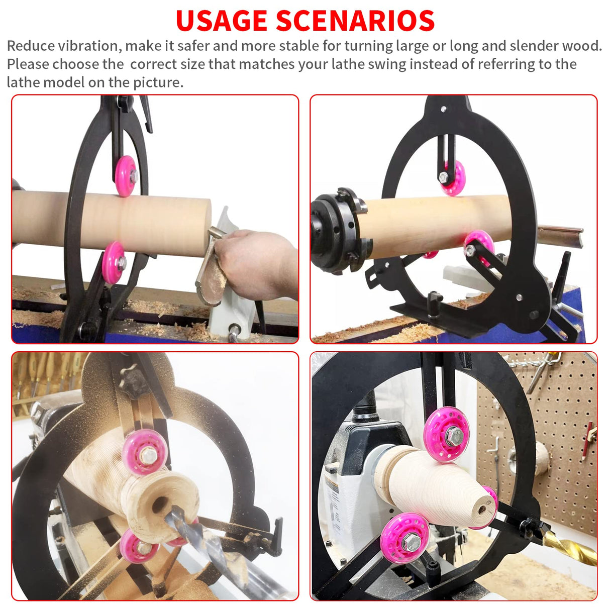 Woodturning Steady Rest For Medium Lathe 10" swing over bed (10") Tinkerbay