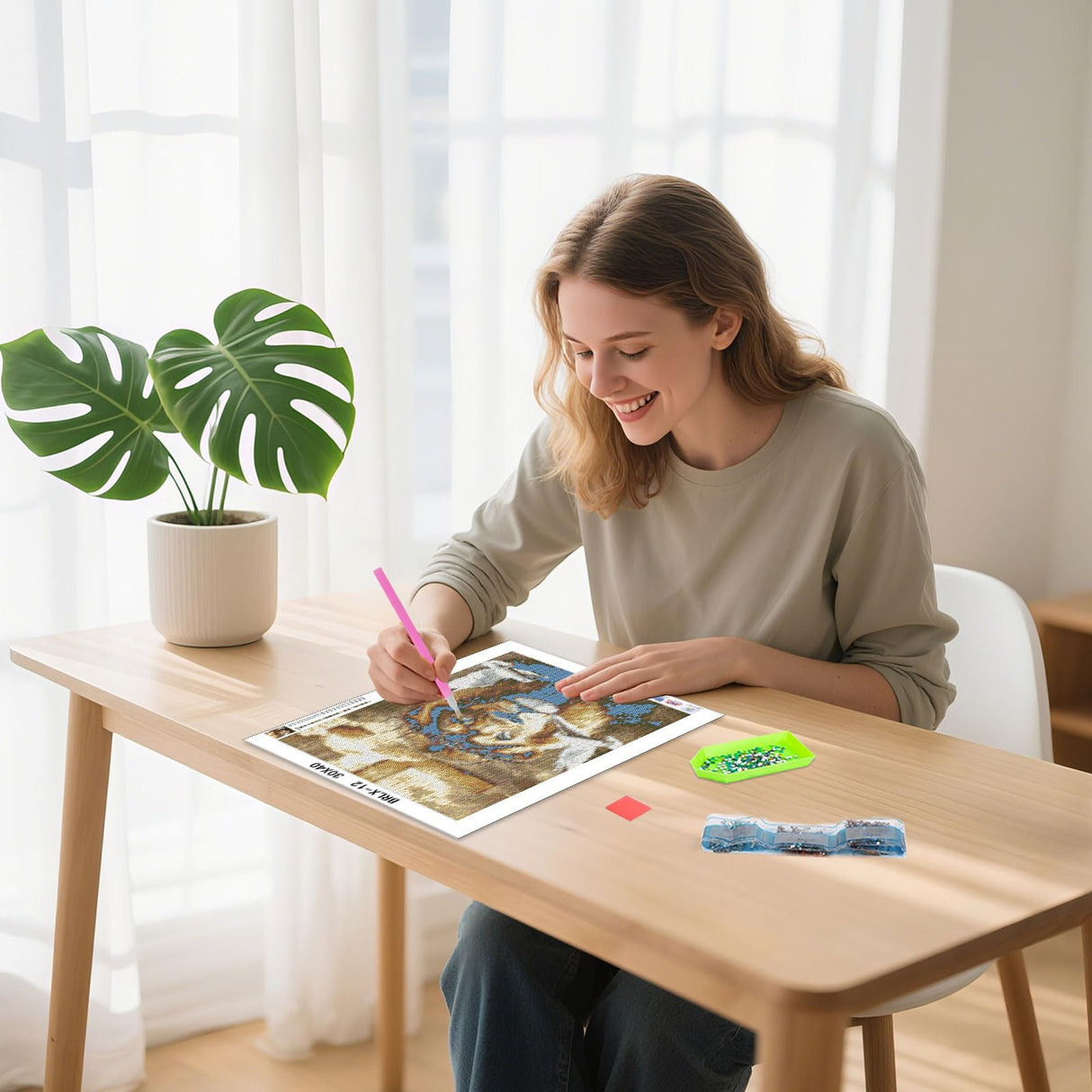 Skyboda Lion Diamond Art Kits for Adults, DIY 5D Jesus Diamond Painting Kit for Adults Beginners, Full Drill Diamond Gem Art Painting Kits Crafts for Wall Art Decor 12x16inch Skyboda