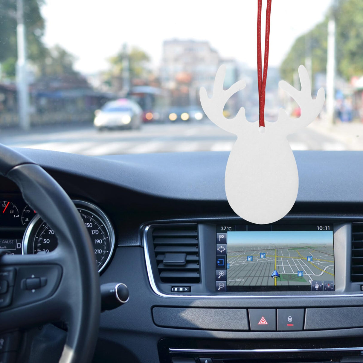 Baluue 8pcs Air Freshener Sublimation Blanks, Car Scented Hanging Sheets Car White Fragrant Blank Air Freshener Sheets Diy Auto Scented Sheets for Car Home Decor Baluue