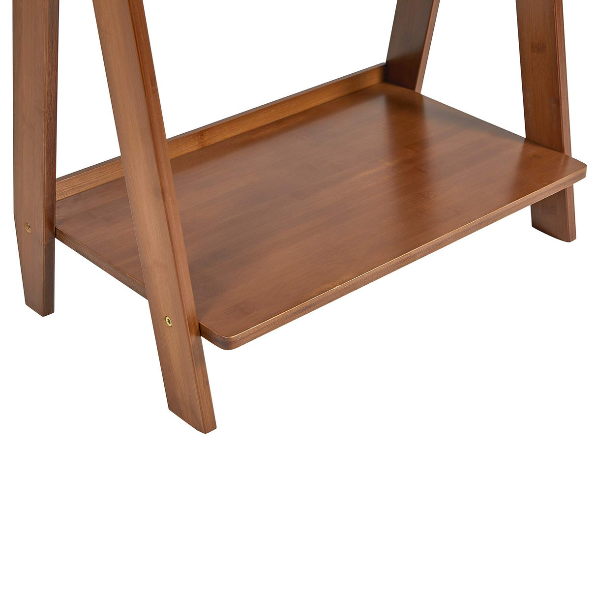 K KELBEL Bookshelf & Ladder Shelf &Storage Rack & Multipurpose Bamboo Organizer Shelves Furniture for Home Office, Living Room, Kitchen, Office 5 Tier (Brown) K KELBEL