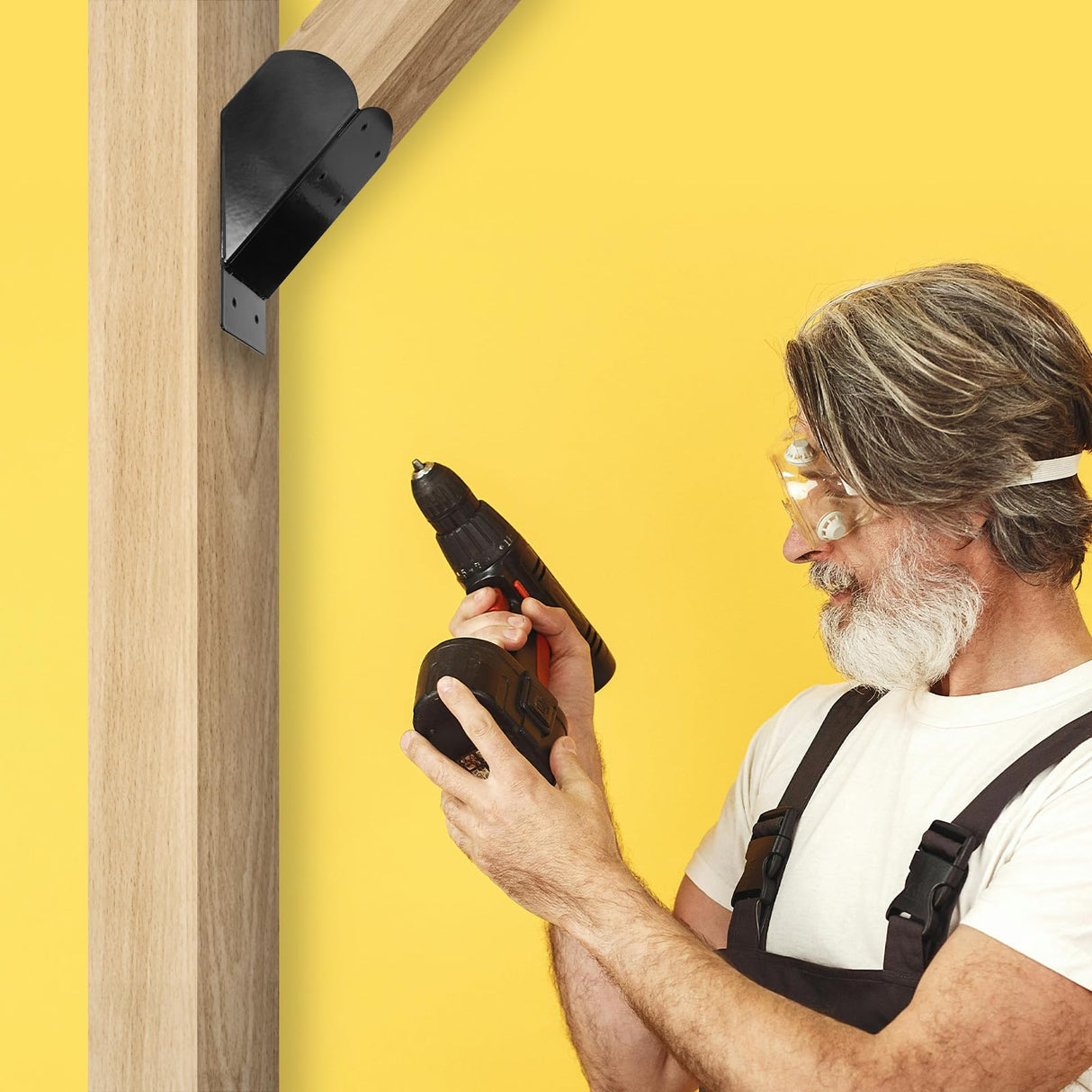 Rasugarlary Pergola Brackets, 2 Pcs 45-Degree Angle Bracket Heavy Duty Connector Brace for 4x4'' (Actual: 3.5x3.5'') Wood Post and Beam Pergola Gazebo DIY Kit Rasugarlary