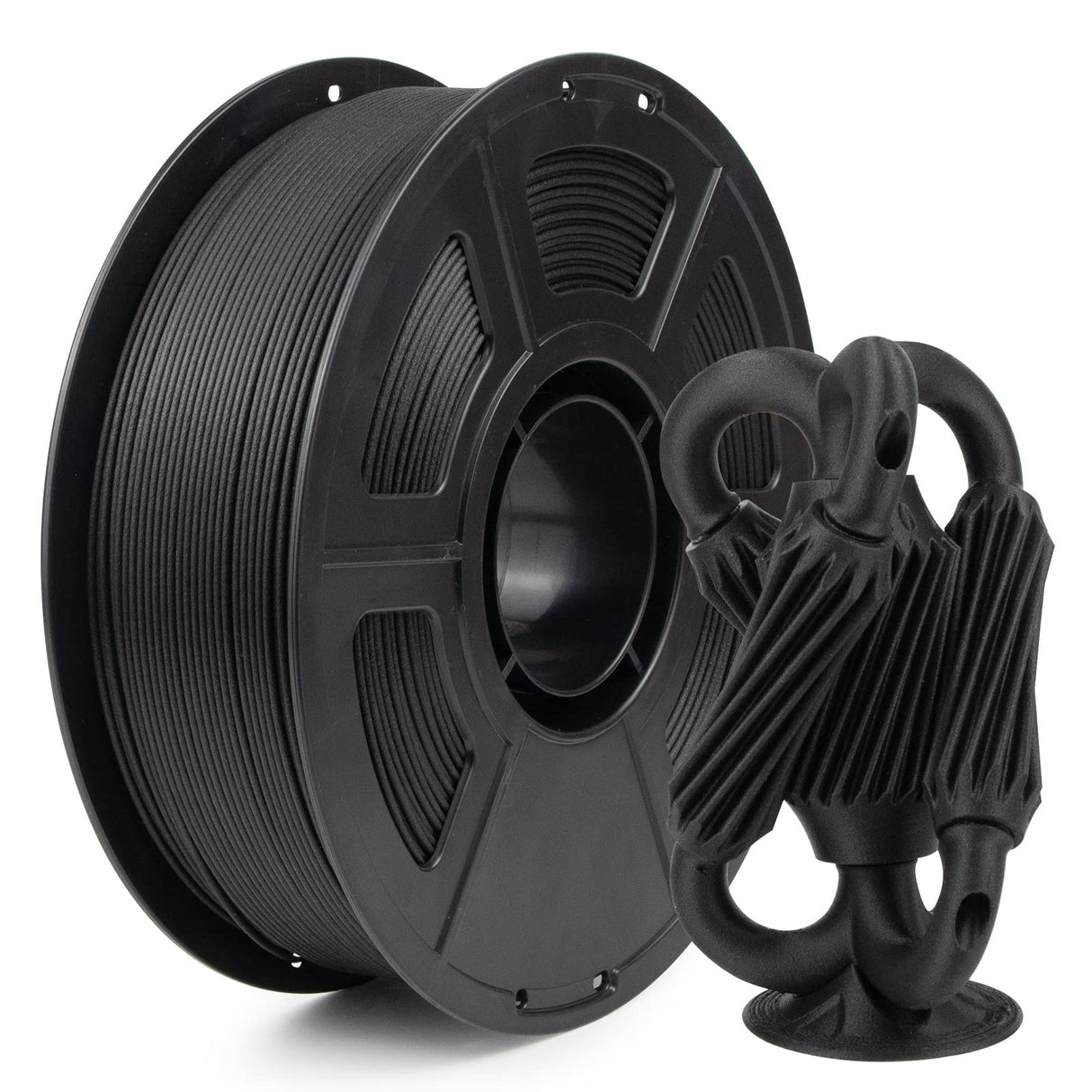 iSANGHU Carbon Fiber Nylon Filament 1.75mm, Low Moisture Sensitivity Enhanced PA12-CF 3D Printer Filament, Carbon Fiber Filament for Industrial Engineering Printing, 1kg(2.2lbs) Spool iSANGHU