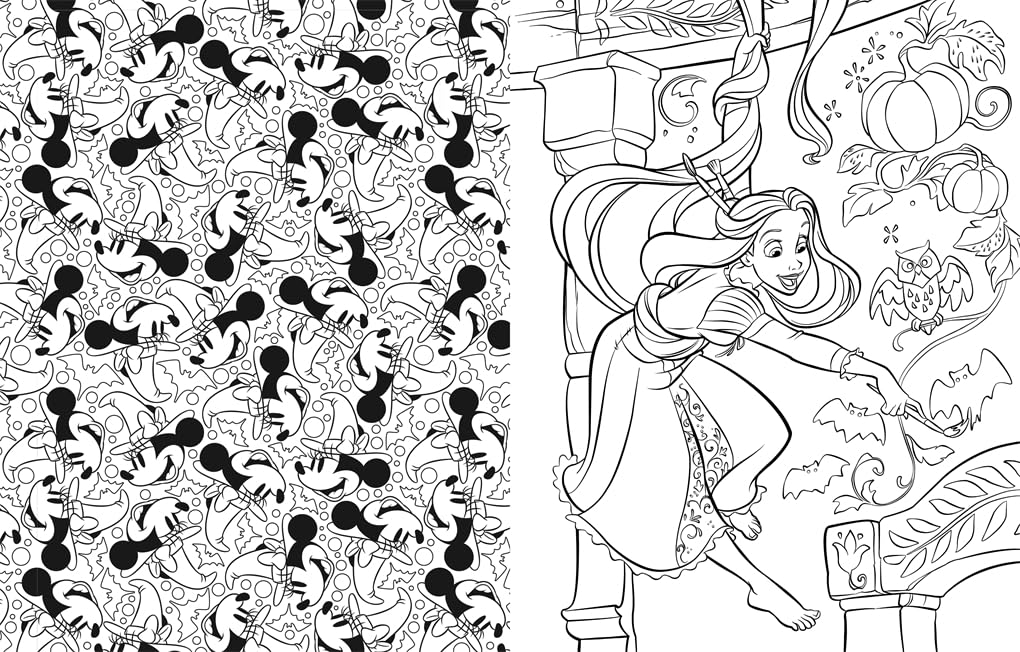 Disney Halloween Colouring Book: Over 80 spooky images to colour and design WoodArtSupply