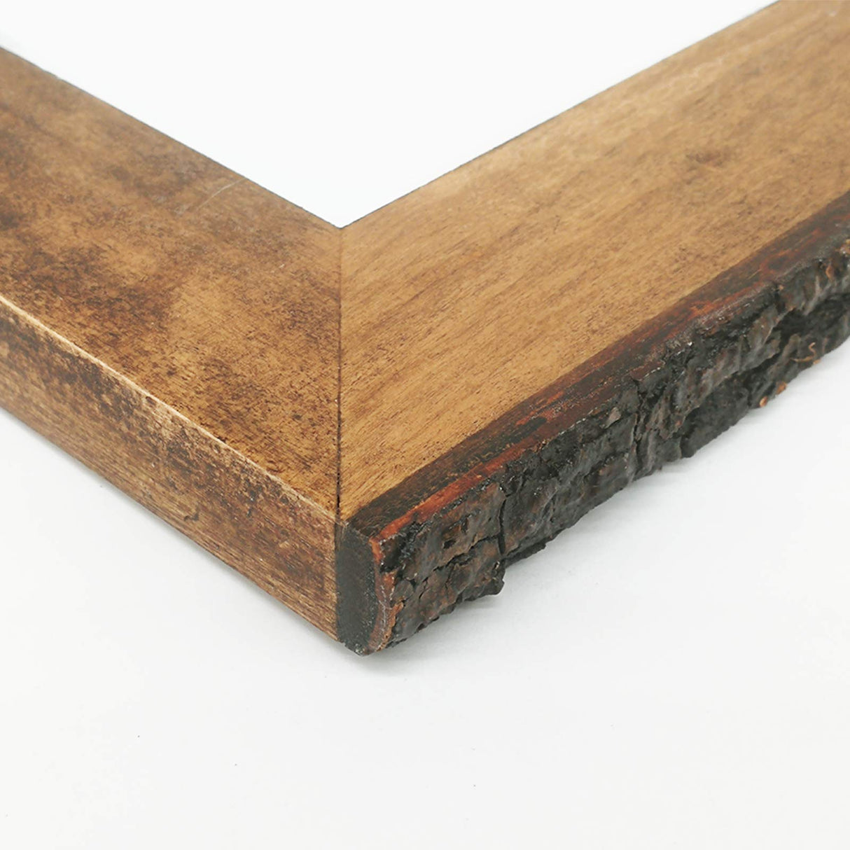 IKEREE 8x10 Picture Frames with Bark Edges, Rustic Wood Photo Frame for Tabletop or Wall Display, Natural Brown. IKEREE