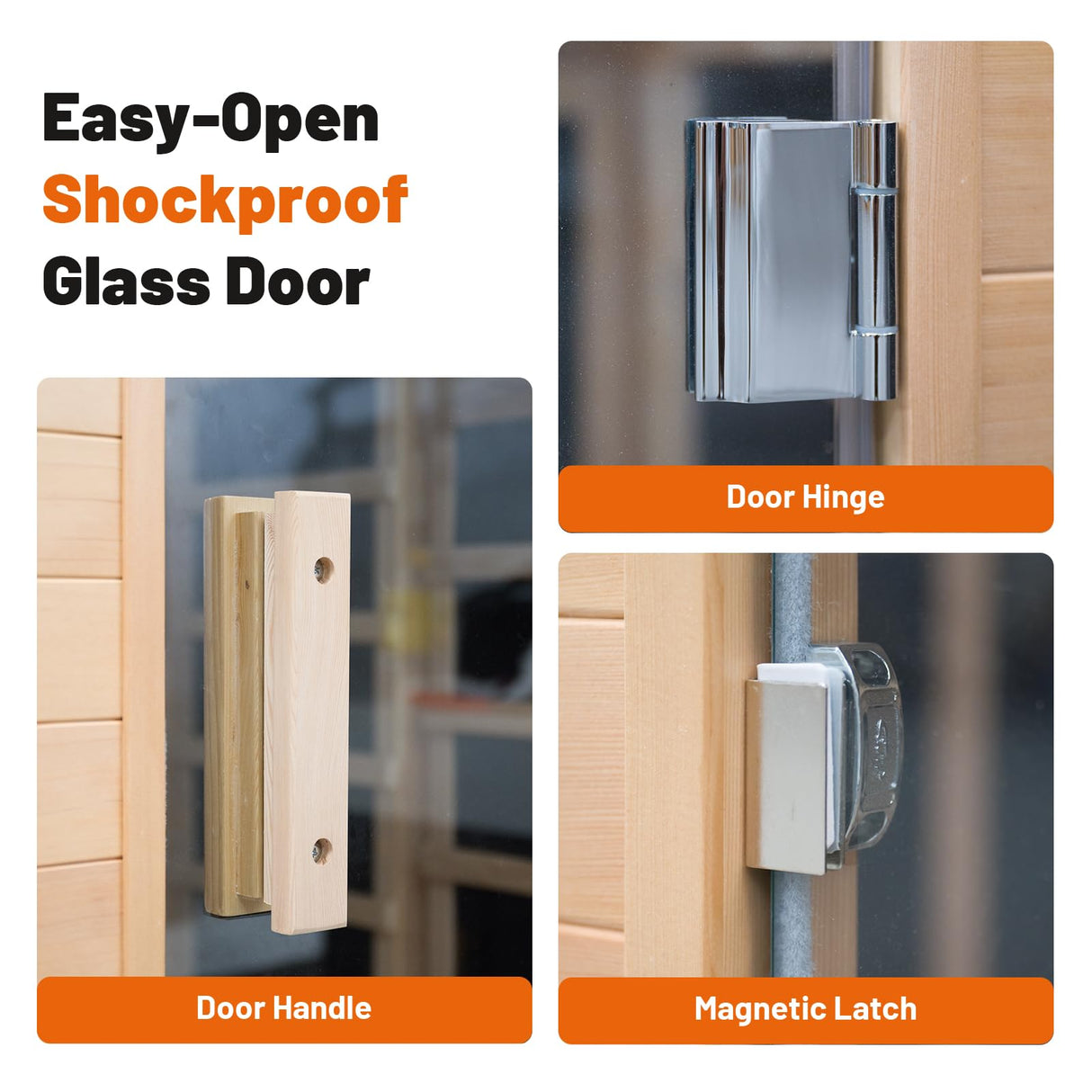 Efficraft Infrared Sauna Indoor,1-2 Person Hemlock Wooden Home Sauna w/Backrest, Dry Sauna for Home Spa Room 1800W, Time Temp Pre-Set Sauna Room,7 Heating Panels Personal Far Infrared Saunas for Home Efficraft