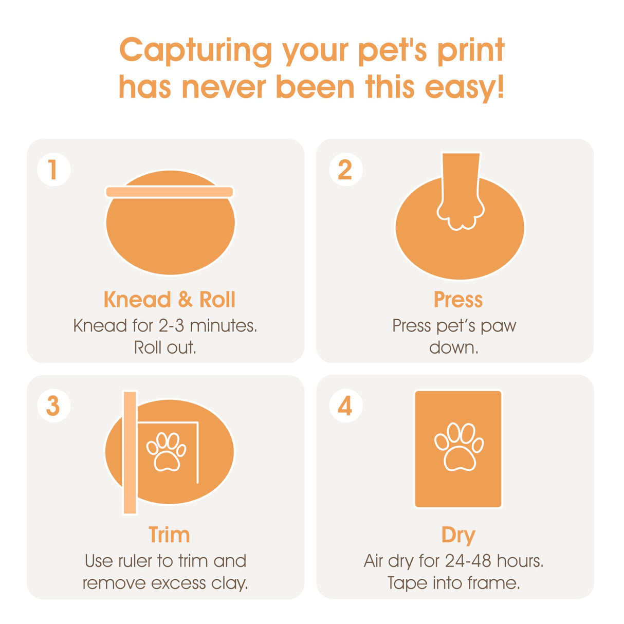 Pearhead Pet Paw Print Photo Frame With Clay Imprint Kit - Pawprint Making Kit and Photo Display for Cats and Dogs, No-Mess Pawprint Memorial, Gift For Pet Owner, Espresso Pearhead