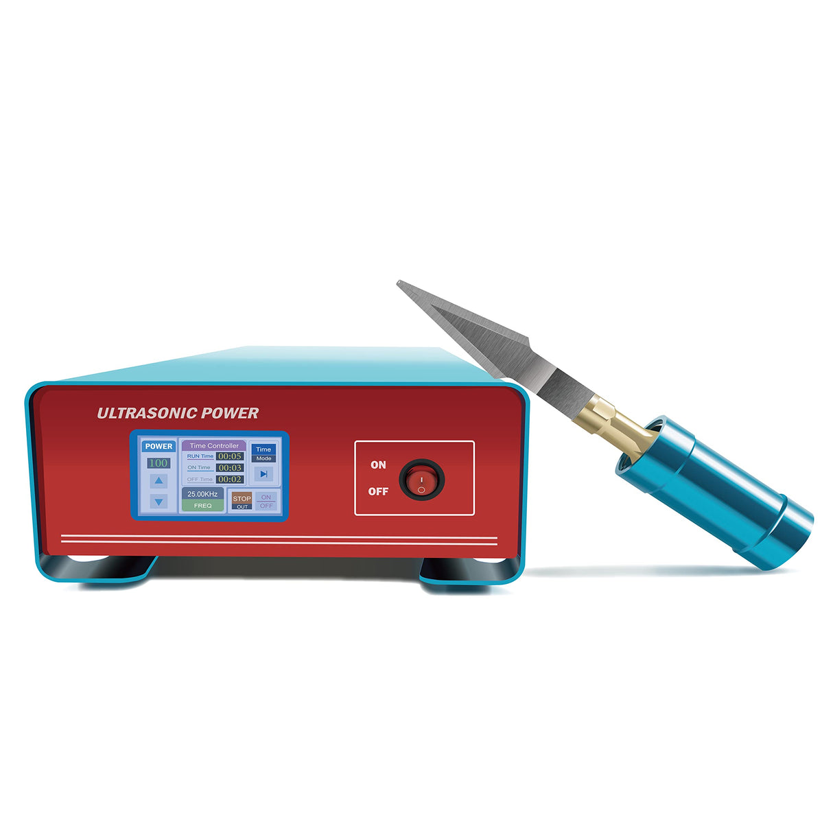 SONOBIO Ultrasonic Cutter/Ultrasonic Knife /25kHz Laboratory Industrial Ultrasound Cutting Knife Machine for Plastic & Nomex honeycomb SONOBIO