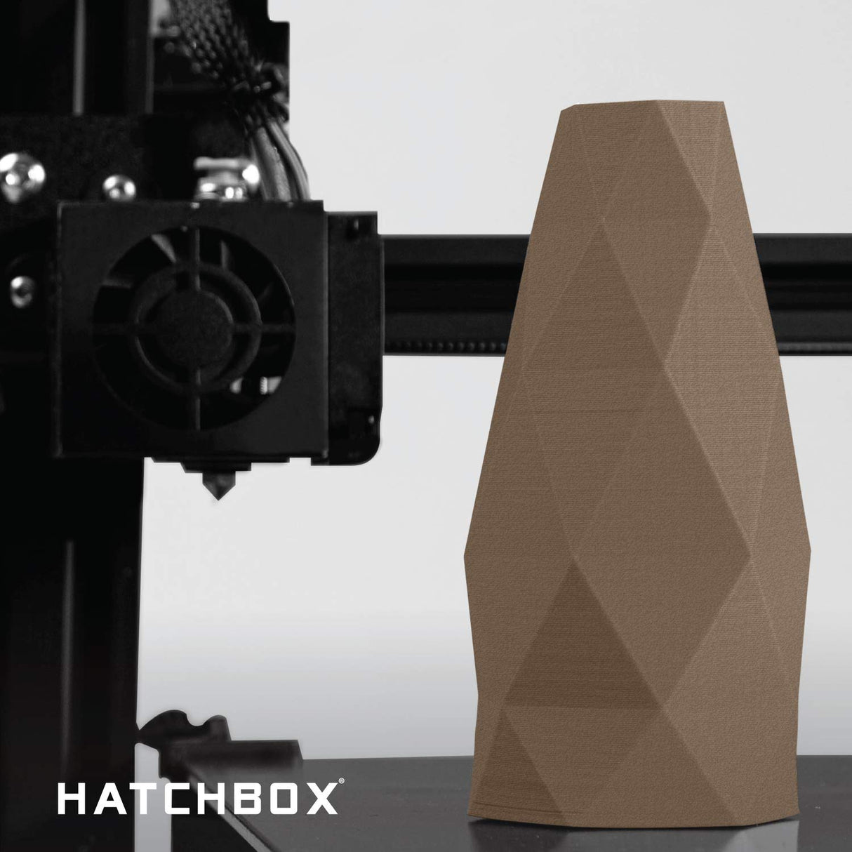 HATCHBOX 3D Printer Filament, Dimensional Accuracy +/- 0.03mm, 3.00 mm, 1 kg Spool, Wood HATCHBOX