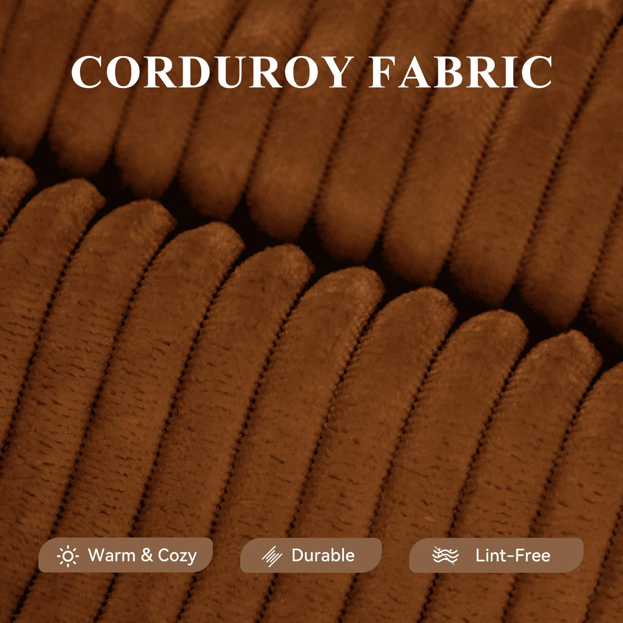 Modular Sectional Sofa with L-Shape Chaise,Cloud Sectional Modern Sleeper Couch with Deep Seat,Sponge Compression Sofas No Assembly Required(Brown-Corduroy Fabric) 1PCS Luxanimarion