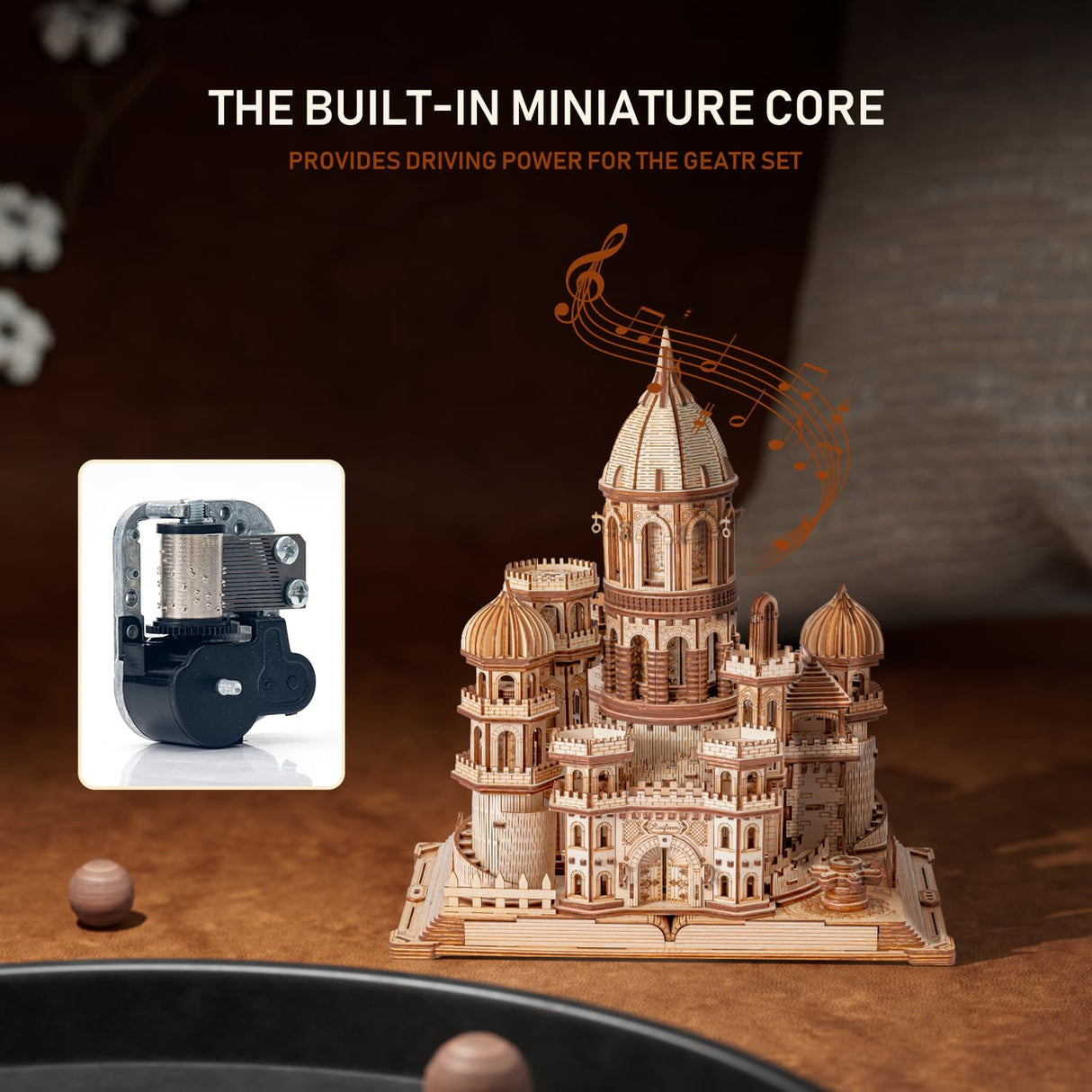 RUIFAM 3D Wooden Puzzles DIY Mechanical Wooden Wide Model Kit 1000 Pcs 3D Puzzles for Adults Teens 14+Years Puzzle Enthusiasts Box Clockwork Enchanted Castle RUIFAM