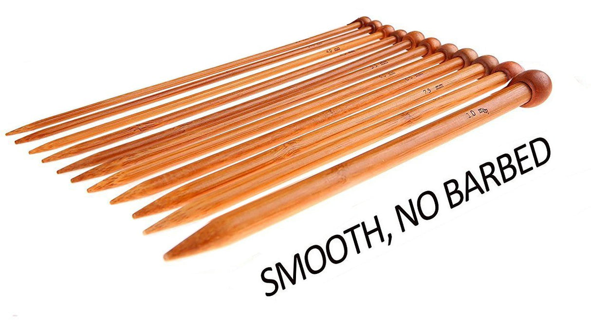 Bamboo Knitting Needles Set Knitting Needle Case Kits for Beginners Wooden Wood Fairycece