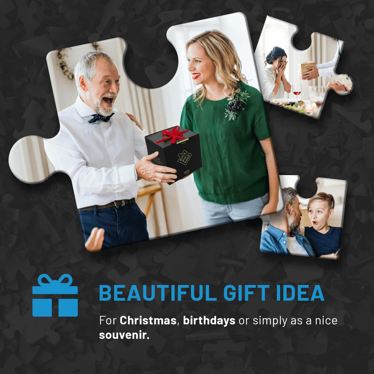 Misu Games Black Box Puzzle Without Template, Jigsaw Puzzles for Adults 1000 Pieces, Cool Jig-Saw Puzzels 20x27 Multiple Categories, Difficult Puzzle Architecture Level 4 Misu