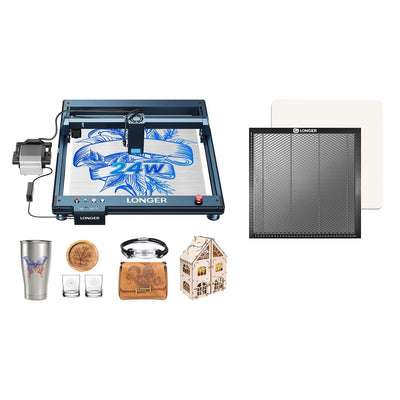 Longer Laser B1 24W Engraver with Auto Air Assist + 15.7"x 15.7"x 0.86" Honeycomb Working Bed