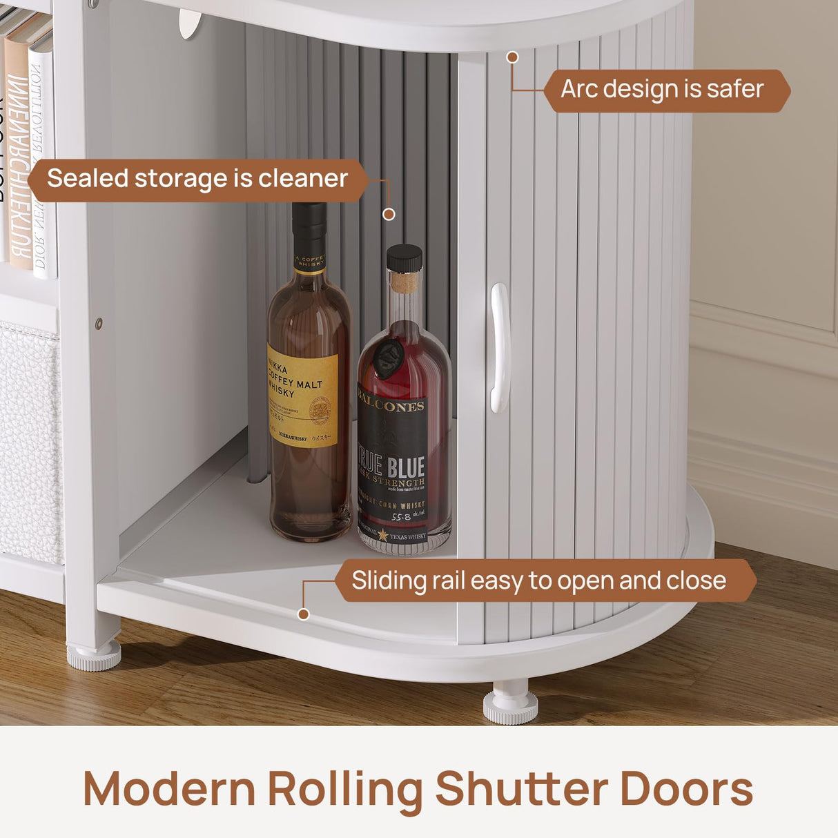 Rolanstar TV Stand for 65 70 inch TV, Entertainment Center with Power Outlet and LED, 2 Fabric Drawers TV Console with 2 Cabinet, Open Shelf, Sliding Door, Media Console for Bedroom/Living Room Rolanstar