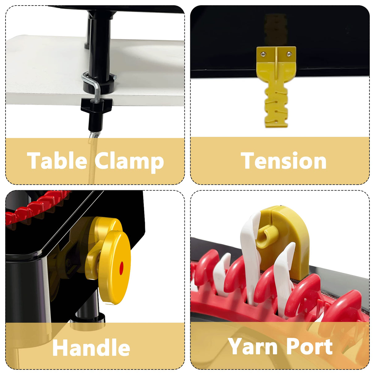 JAMIT Knitting Machine, 48 Needles Knitting Loom Machine, Hand Crank Knitting Machines for Adults, Knitting Board Rotating Double Knit Loom Machine Kit (No Electric Function) JAMIT