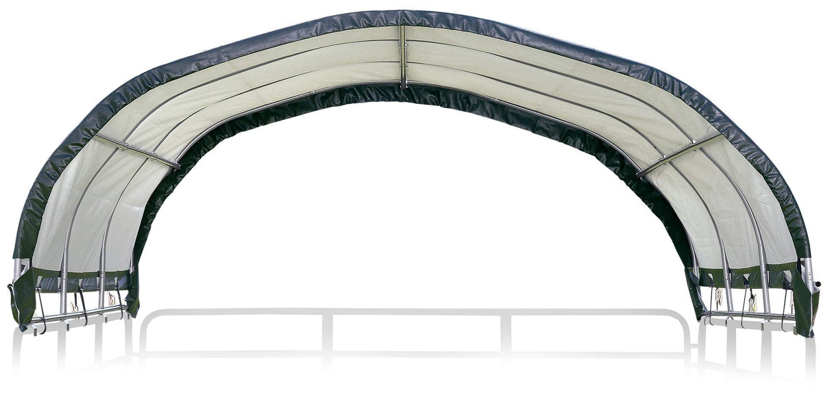 ShelterLogic 12' x 12' Corral Shelter and Livestock Shade Waterproof and UV Treated Universal Cover for Horses, Goats, and Other Livestock (Corral Panels Not Included) ShelterLogic