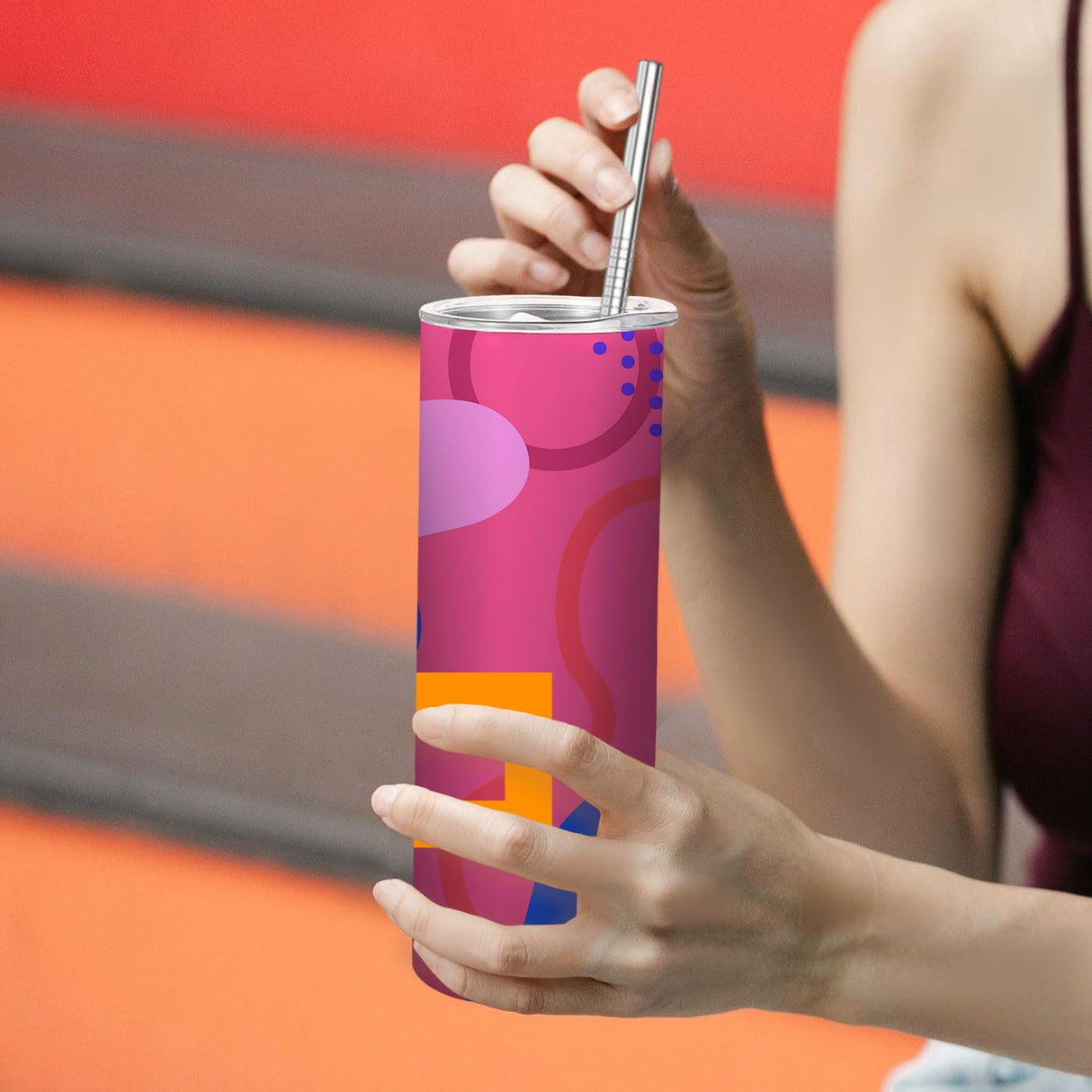 YOUKE OLA 16 Pack Sublimation Tumblers Flat Edge Blanks Skinny Straight Bulk 20 oz, Stainless Steel Double Wall Insulated Sublimation with Straw & Lids for Heat Transfer, White YOUKE OLA