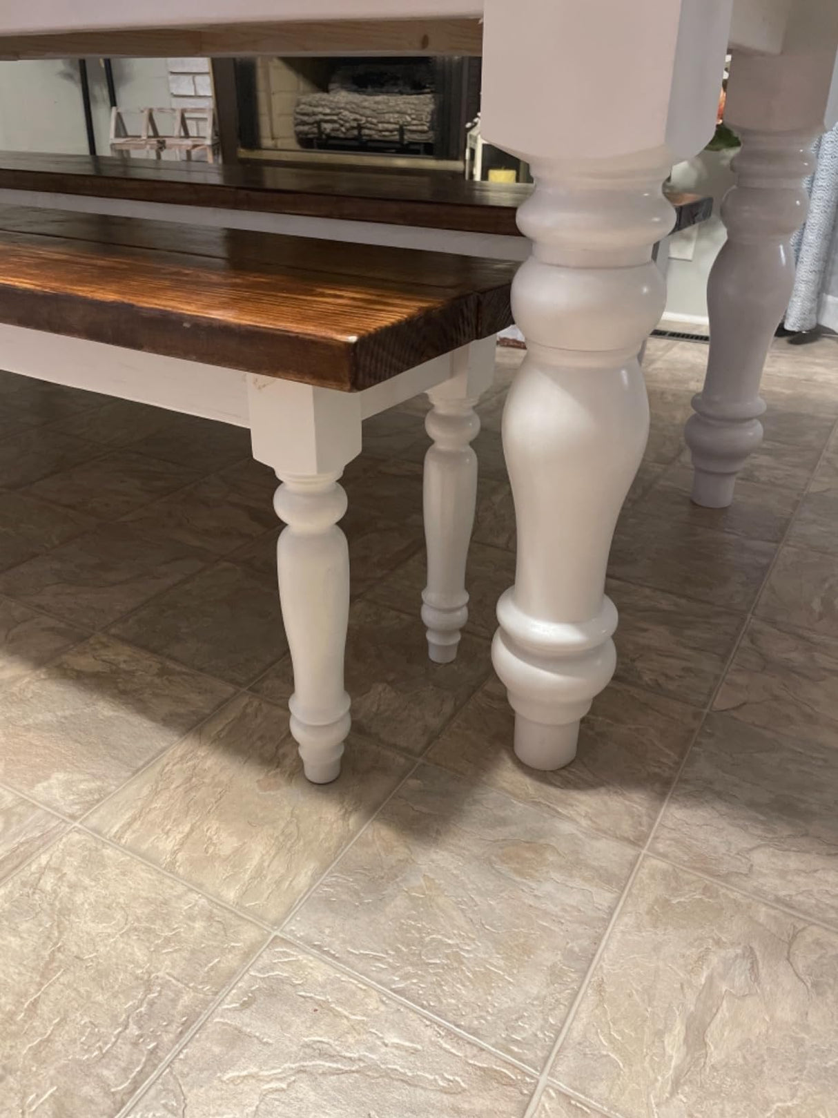 decorluxes Unfinished Farmhouse Table Legs Dining Table 3.7" X 29" Set of 4 DIY Coffee Table Rustic Turned Style Leg | Easy to Paint Any Color You Want (29 inch) decorluxes