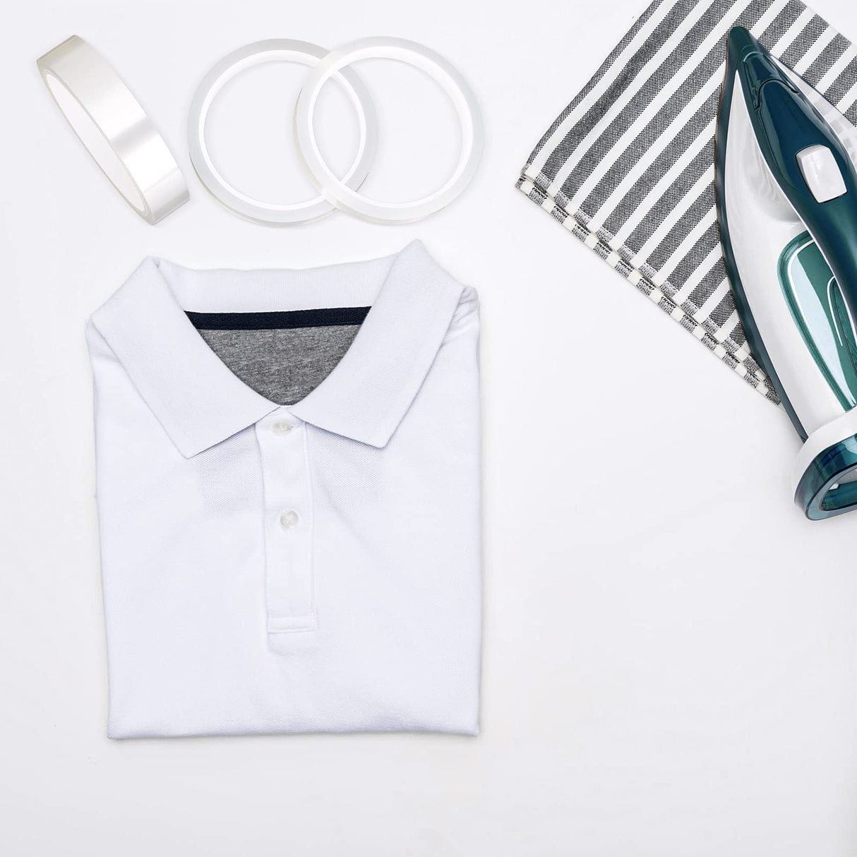 4 Rolls Heat Tapes for Heat Press, Heat Transfer Tape Sublimation Heat Resistant Temperature Tape for Electronics Printing DIY Crafts on T-Shirt Fabrics, 10 mm x 33 m, 20 mm x 33 m (Transparent) Outus