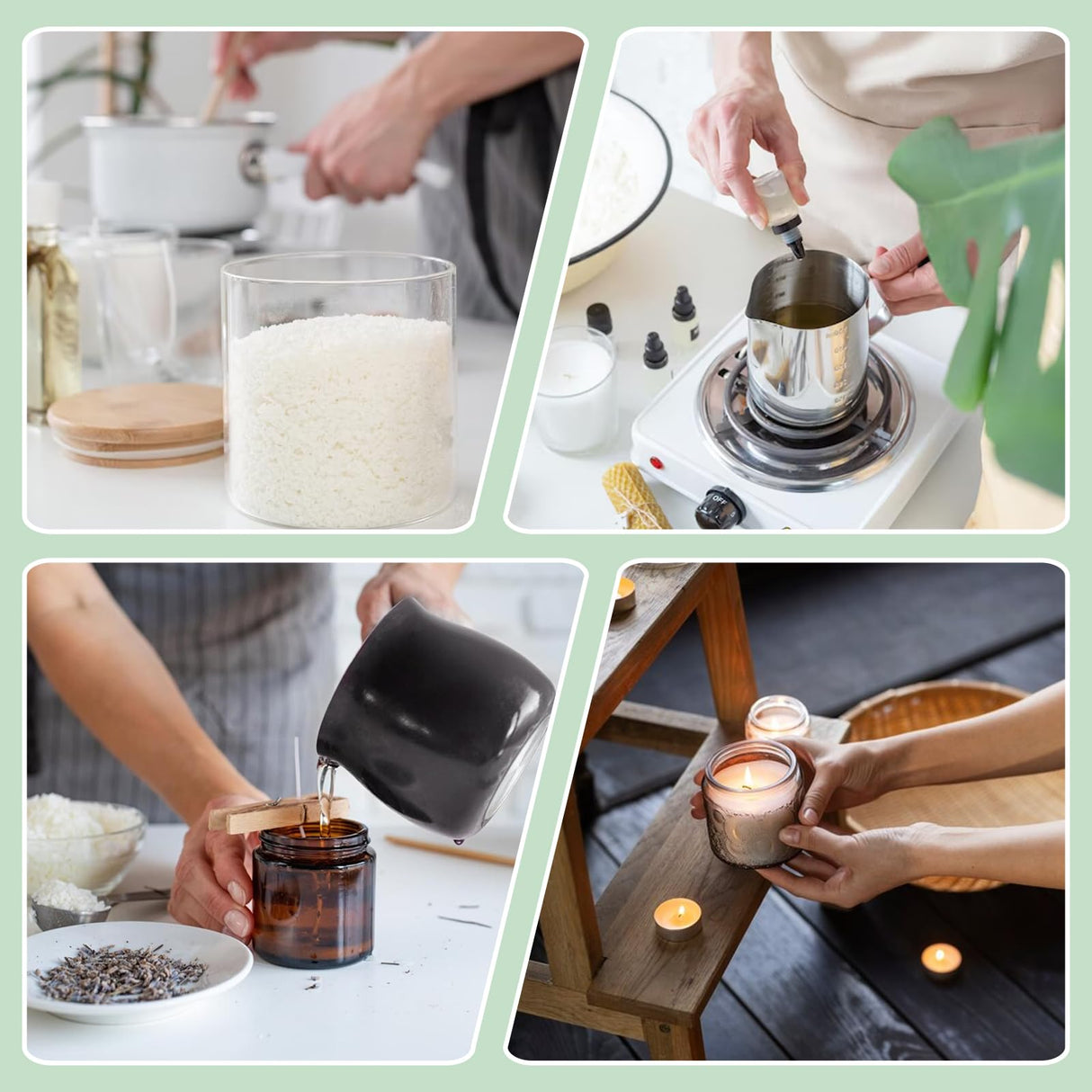 Lumispace 100% Natural Soy Wax Flakes for Candle Making, Eco-Friendly,Farm-Sourced, No Additives, Clean Burning, DIY Candle Supplies, Safe and Pure, 2 LBS LumiSpace