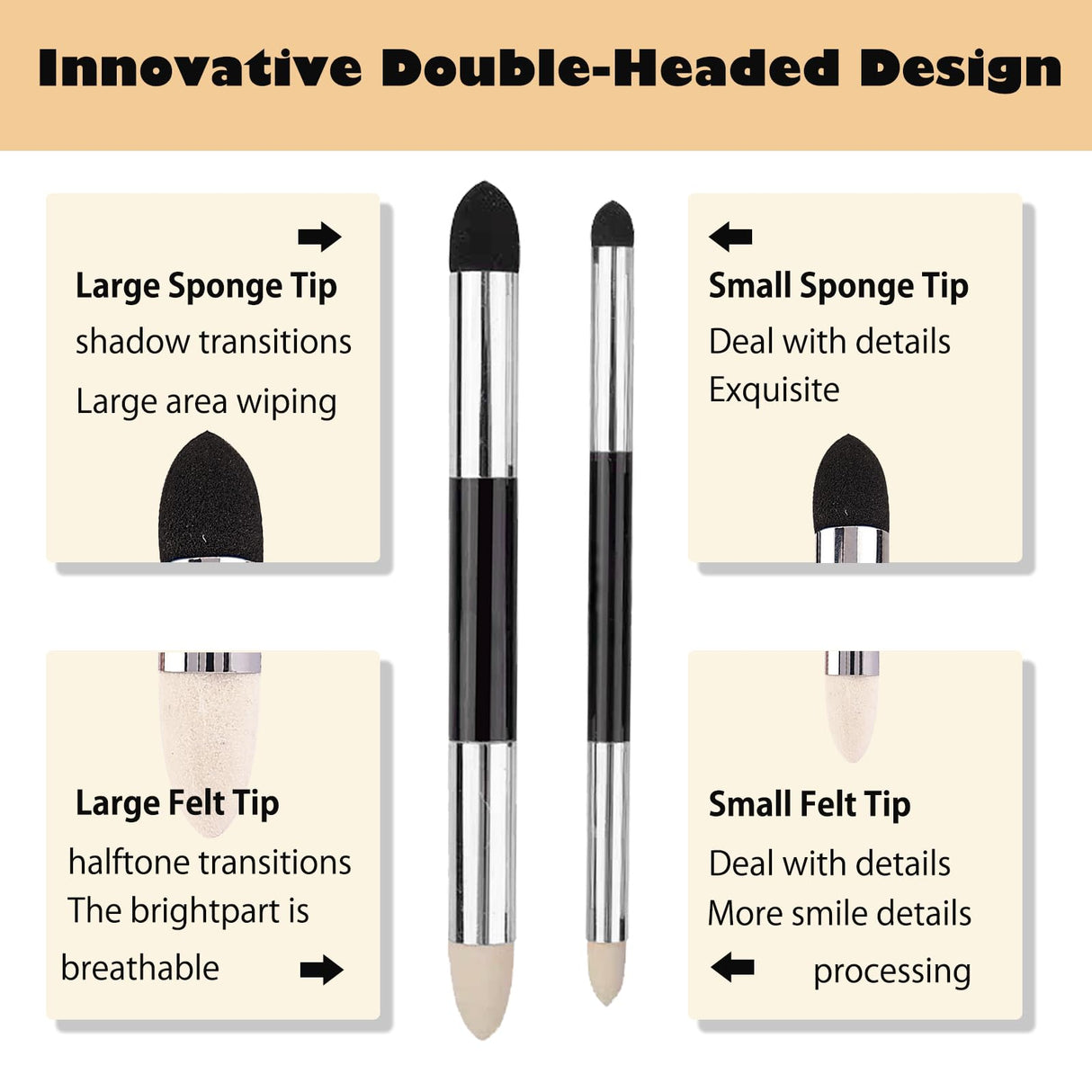 Haojiaho Blending Stump, 9pcs Blending Stumps, Blending Sponge Pens and Sandpaper Pencil Sharpener, Washable & Reusable, Tortillions Paper Art Blenders for Student Artist Charcoal Sketch Drawing Haojiaho