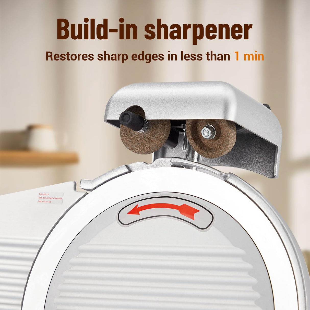 Takywep Electric Meat Slicer, 10" Non-sticky Stainless Steel Blade, Electric Frozen & Deli Meat Cheese Ham Food Slicer with Sharpening Stone, Adjustable Slice Thickness, for Commercial and Home, 240W Takywep