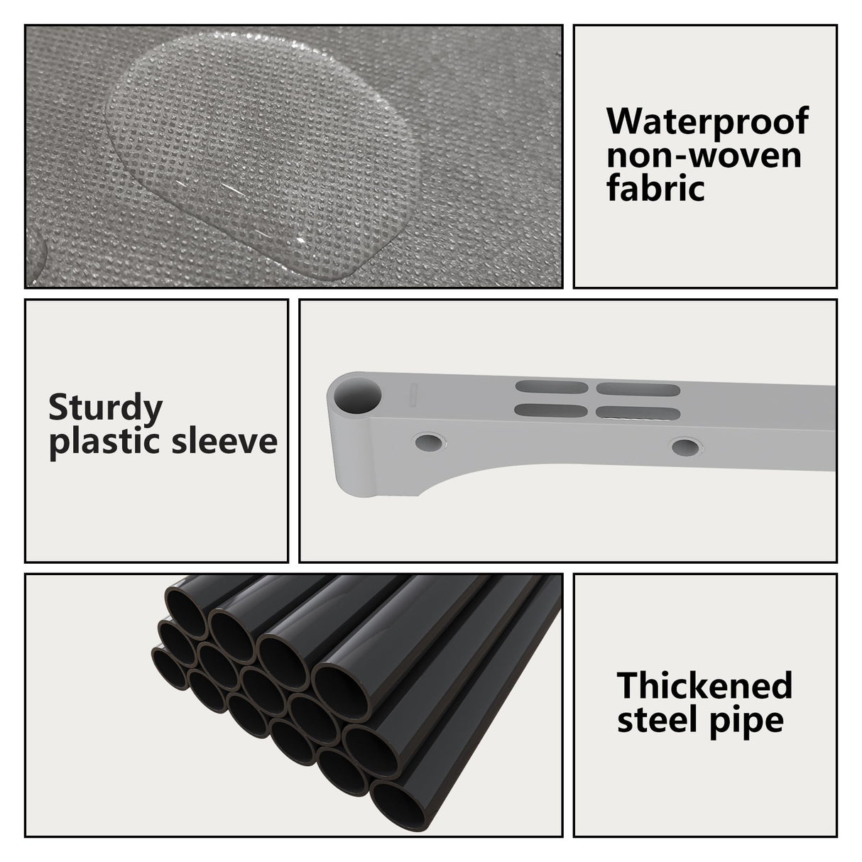 JIUYOTREE 6-Tiers Portable Bookshelf with Fabric Cloth at Back, 10 Cube Closet Storage Organizer Bookcase, Living Room,Study Room,Bedroom, Grey JIUYOTREE