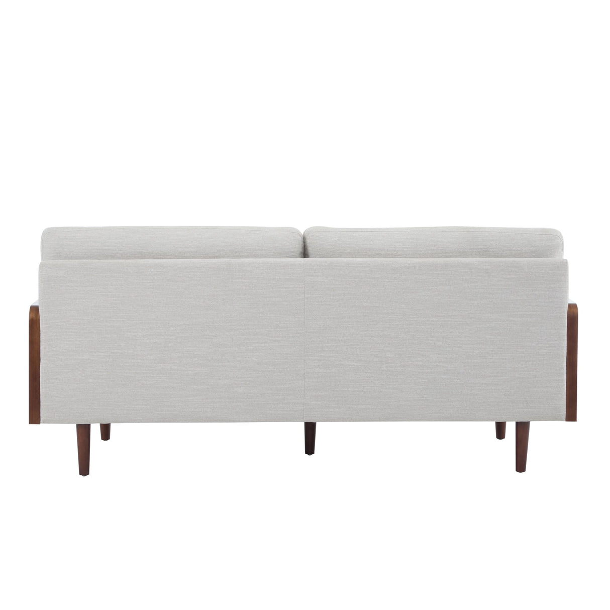 Merax 71.75" Mid-Century Modern Sofa with Plush Cushions, Wood Sides & Rounded Legs Compact & Stylish Couch for Living Room, Apartment Office, Beige Merax