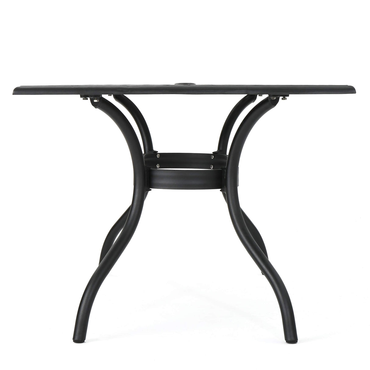 Christopher Knight Home Cayman Outdoor 6-Seater Cast Aluminum Dining Set, 7-Pcs Set, Black Sand Christopher Knight Home