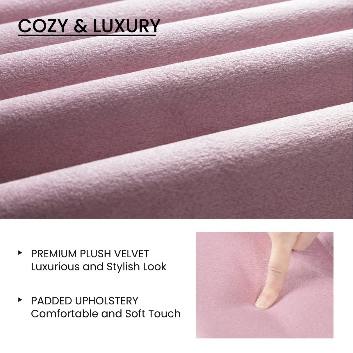 SHA CERLIN Full Bed Frame/Velvet Upholstered Platform Bed Frame with Headboard/Strong Wood Slats Support/Mattress Foundation/No Box Spring Needed - Pink SHA CERLIN