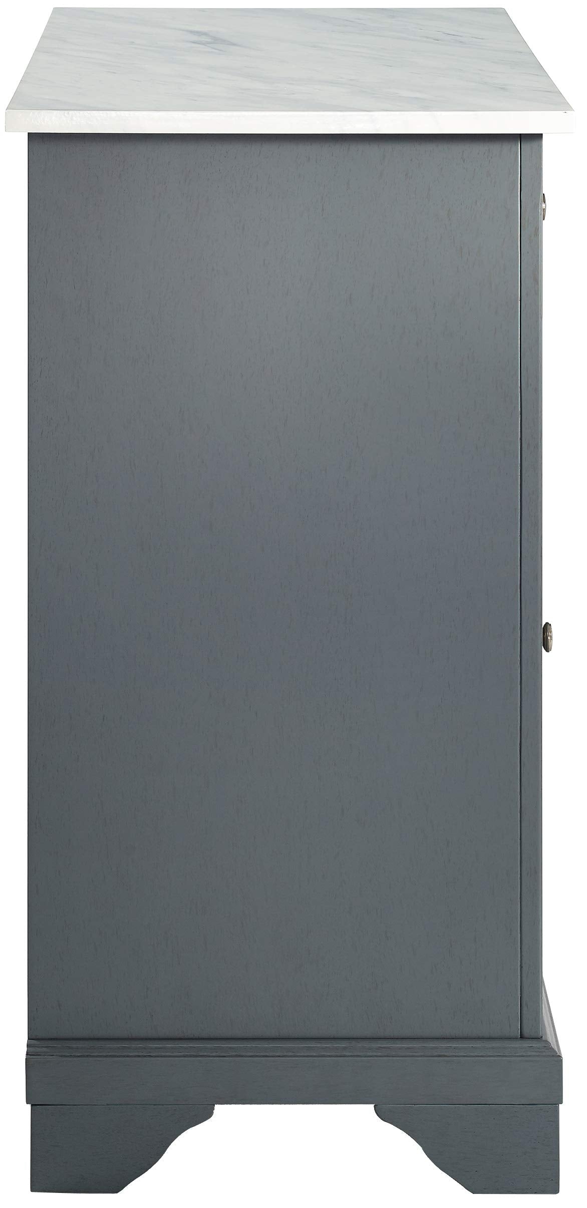 Crosley Furniture Avery Kitchen Island with Storage Shelves, Microwave Stand, Coffee Bar, Gray Crosley Furniture