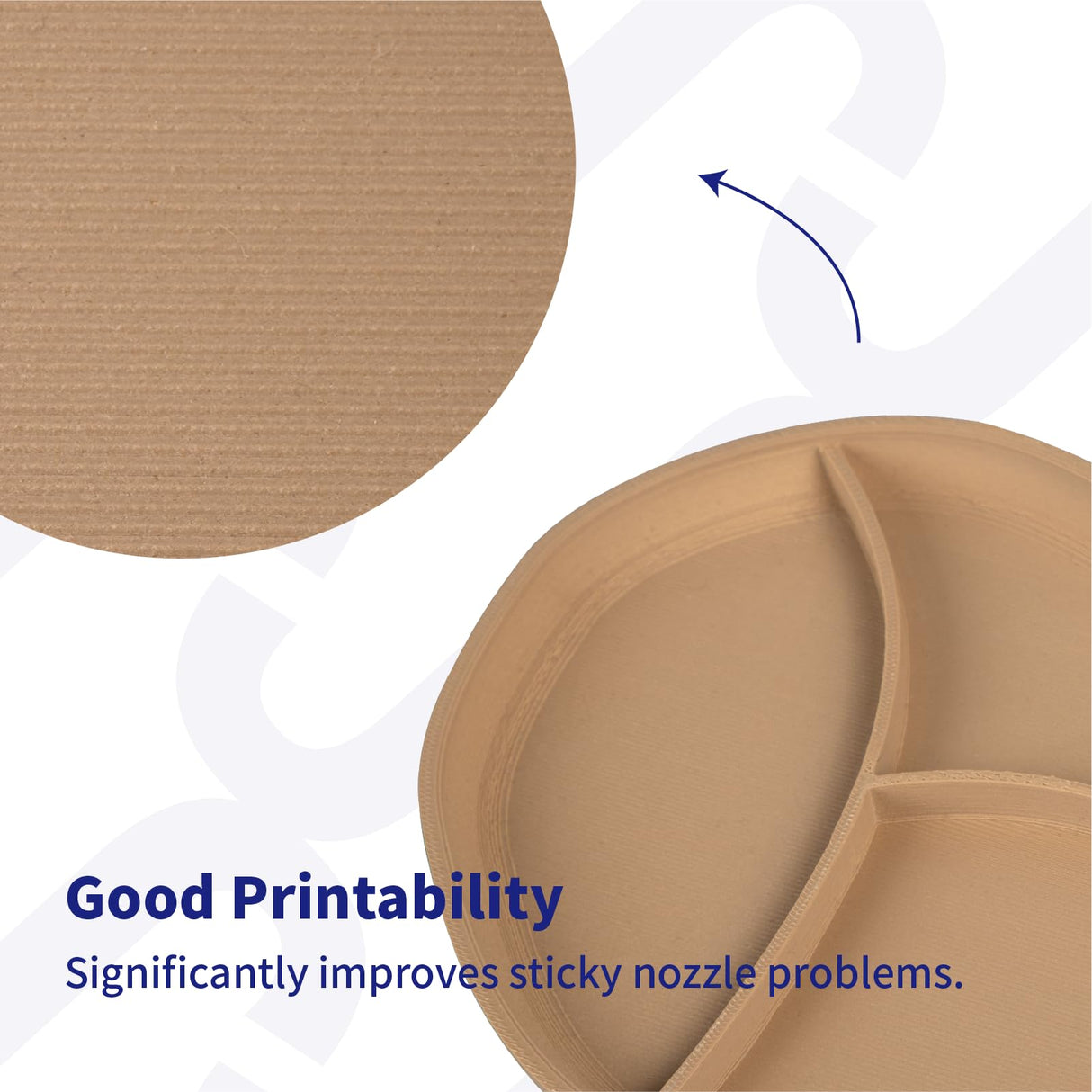 JUSTMAKER PLA Wood 3D Printer Filament, Upgrade Cardboard Spool, Print with Most 3D Printers, Dimensional Accuracy +/-0.03mm, 1.75mm, 1kg, Brown JUSTMAKER