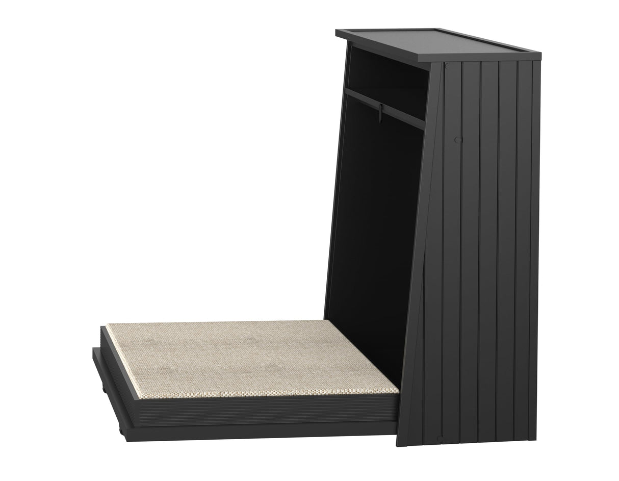 New Age Pet ECOFLEX X-Large Murphy Style Dog Bed with Memory Foam Cushion, Removable Cover, and Compact Fold-Away Design, Easy Assembly, Durable Wood Plastic Composite, Espresso Black New Age Pet