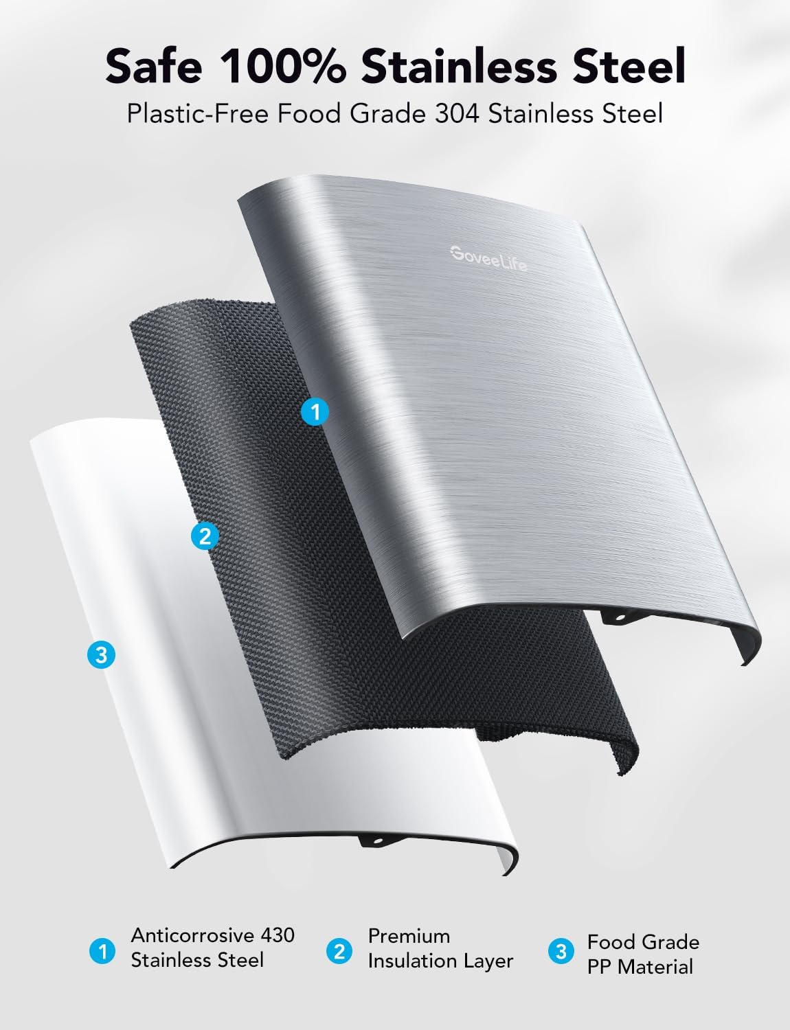 GoveeLife Smart Ice Maker Machine Countertop with Self Cleaning, Voice Remote, 26lbs in 24Hrs, 9 Ice Cubes in 6 Minutes 3 Sizes, Portable Ice Makers with Basket and Scoop, for Home Kitchen Camping RV GoveeLife