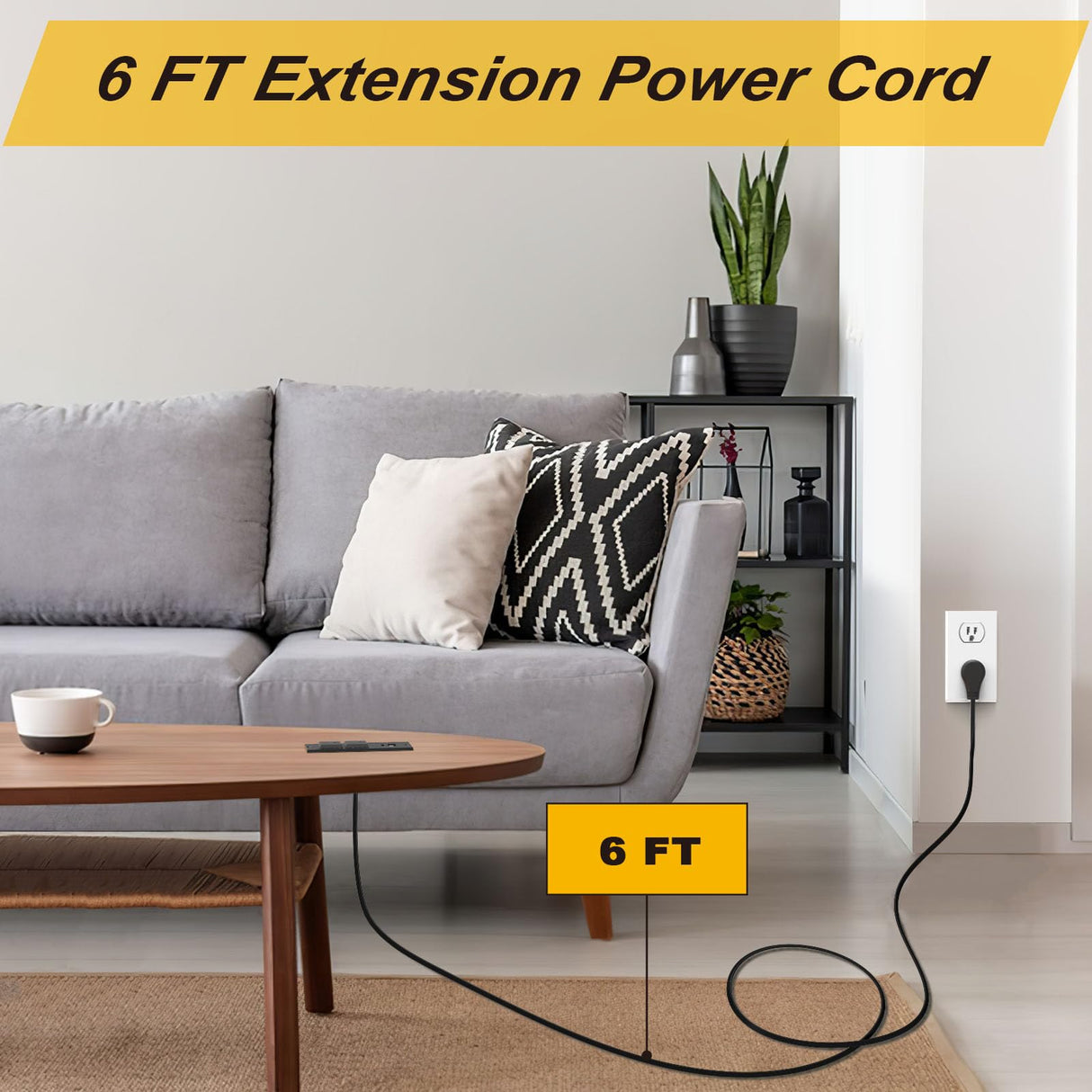 Recessed Power Strip USB C PD 20W, Recessed Outlet with USB Ports, Flat Plug Desk Power Strip for Sofa Drawer Cabinet Nightstand, 6 FT Extension Cord Conference Table Power Hub Kungfuking