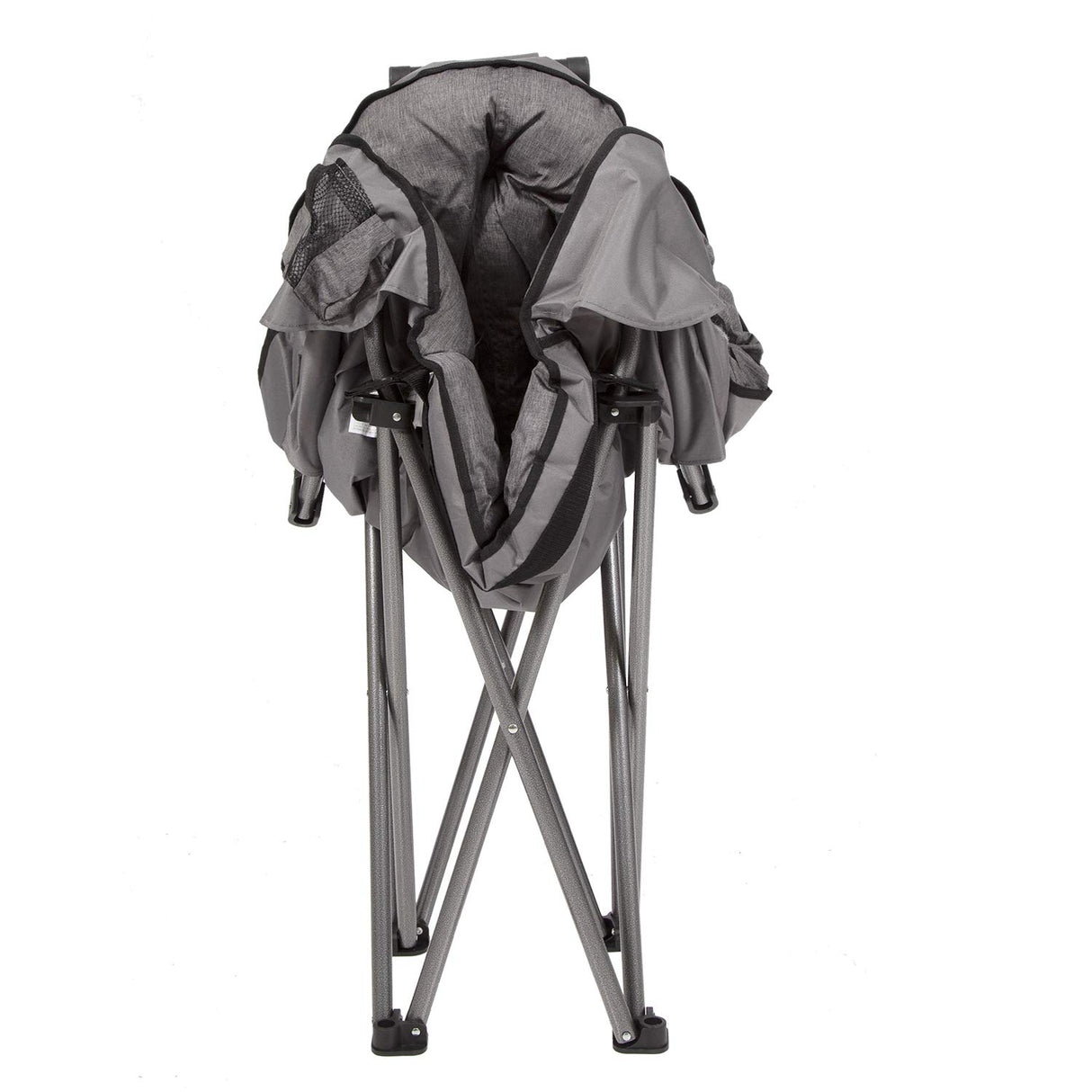 MacSports C932S-129 Padded Cushion Outdoor Folding Lounge Patio Club Chair, Gray MacSports