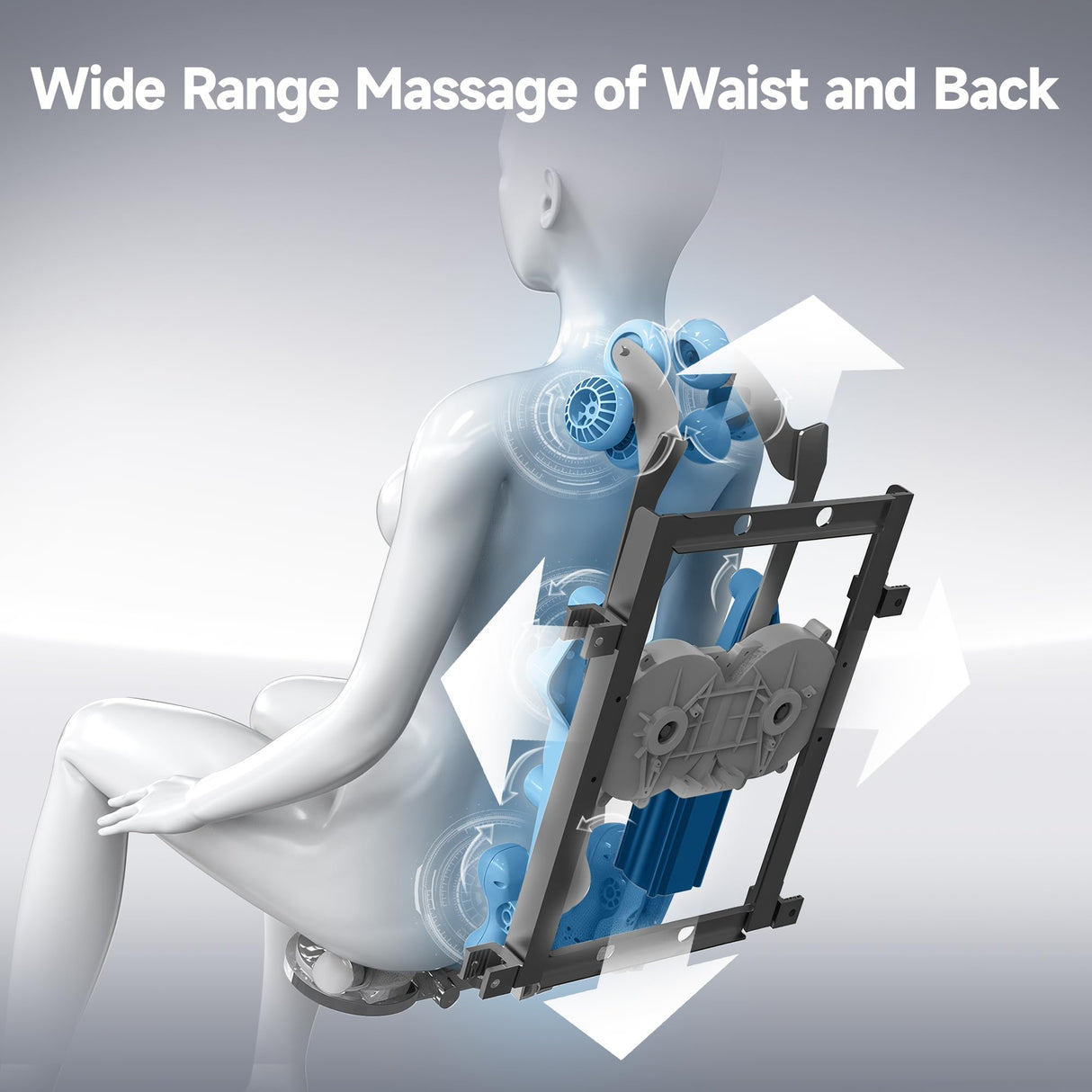 Real Relax Dual Core S Track Massage Chair,Full Body Recliner with Zero Gravity,Rocking Function,Back and Calf Heating,12 Auto Modes,Bluetooth,Foot Roller,Home or Office Use,Gray and Brown Real Relax