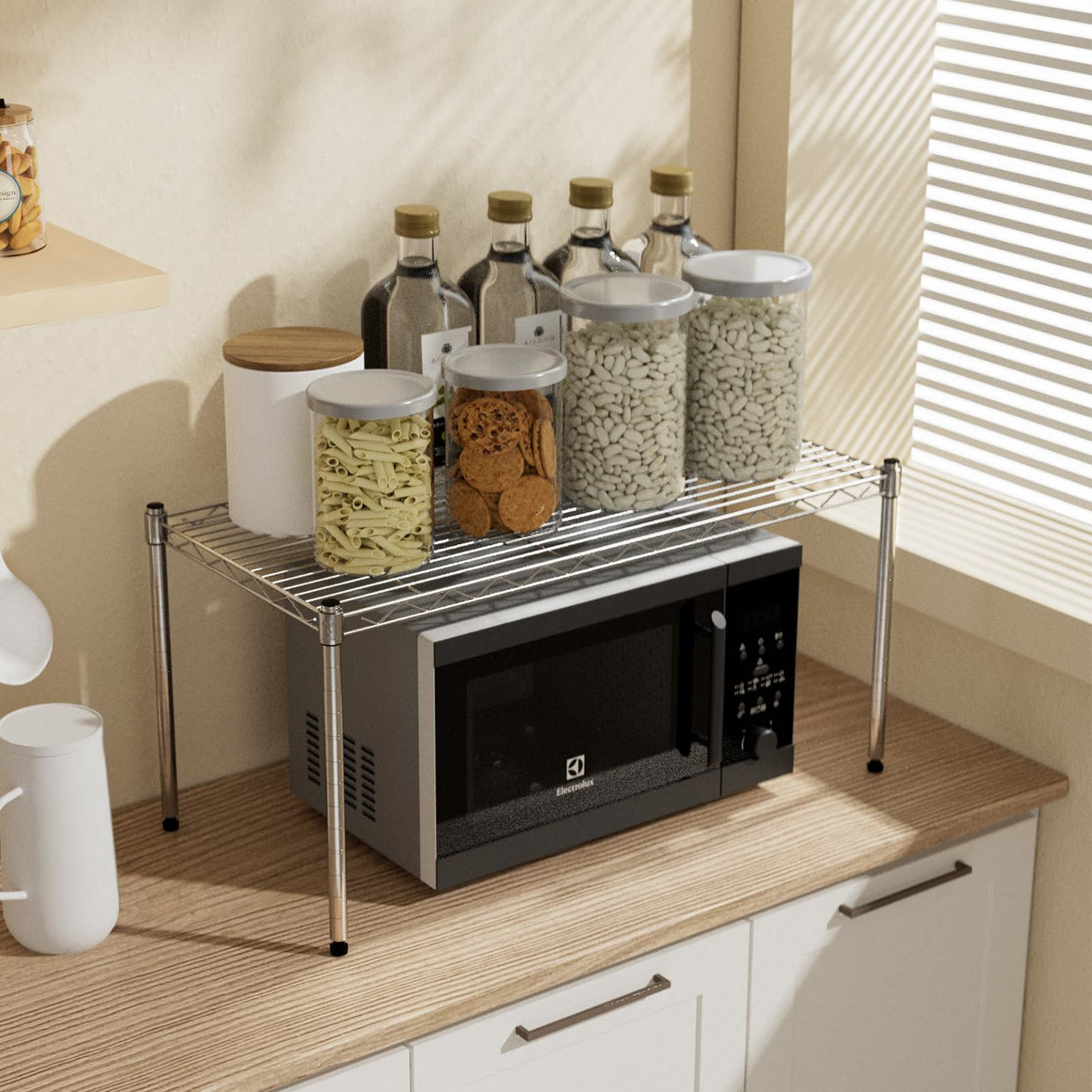 YSSOA 1-Tier Shelving Unit, 29.92" W x 13.78" D x 14.96" H Steel Organizer Wire Rack, Chrome, 2 Pack YSSOA