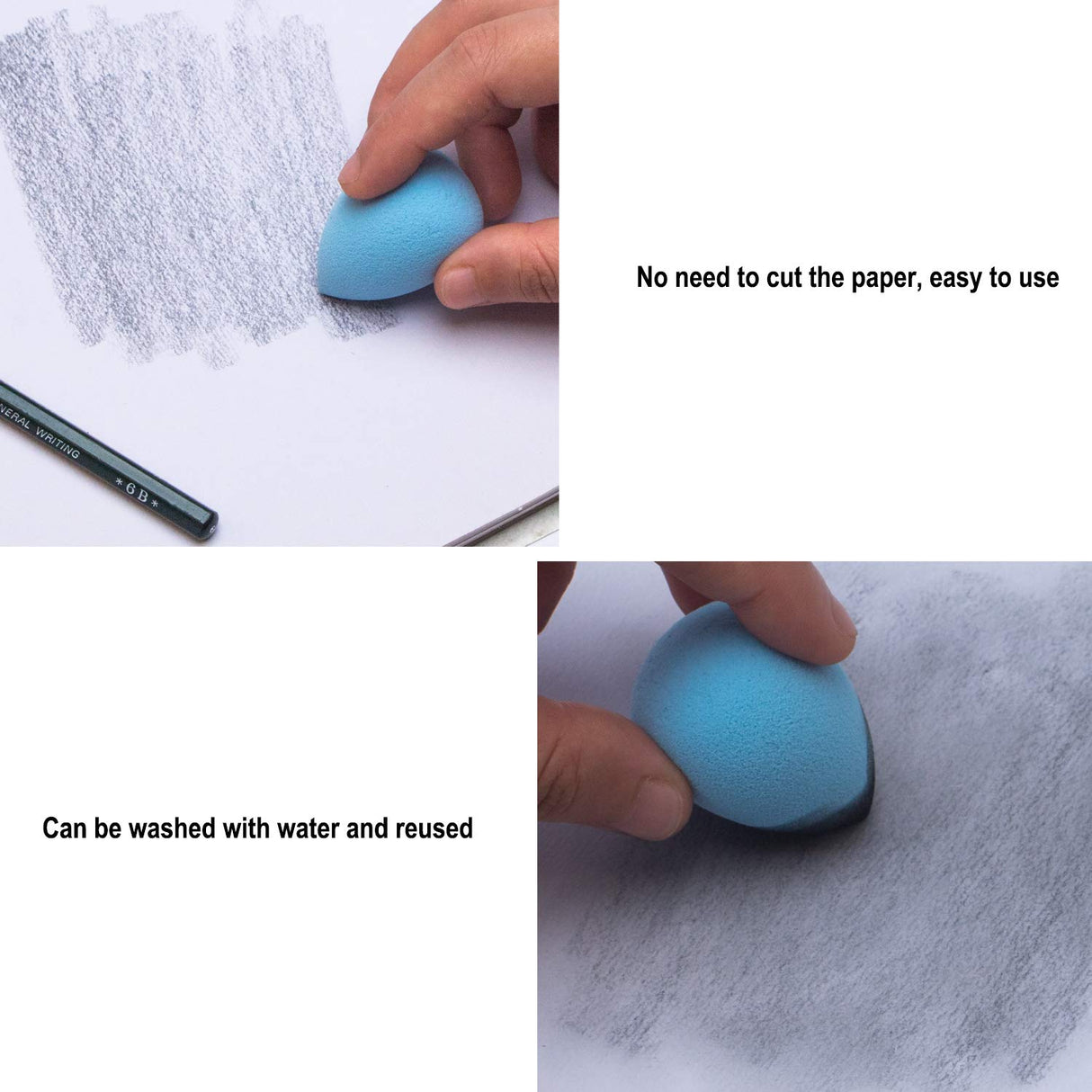 KOOTIKO 33 Pcs Blending Stumps and Tortillions Paper Art Blenders Drawing with Sandpaper Pencil Sharpener Extension Kneaded Eraser Rubbing Sponge for Student Artist Charcoal Sketch Drawing Tool KOOTIKO