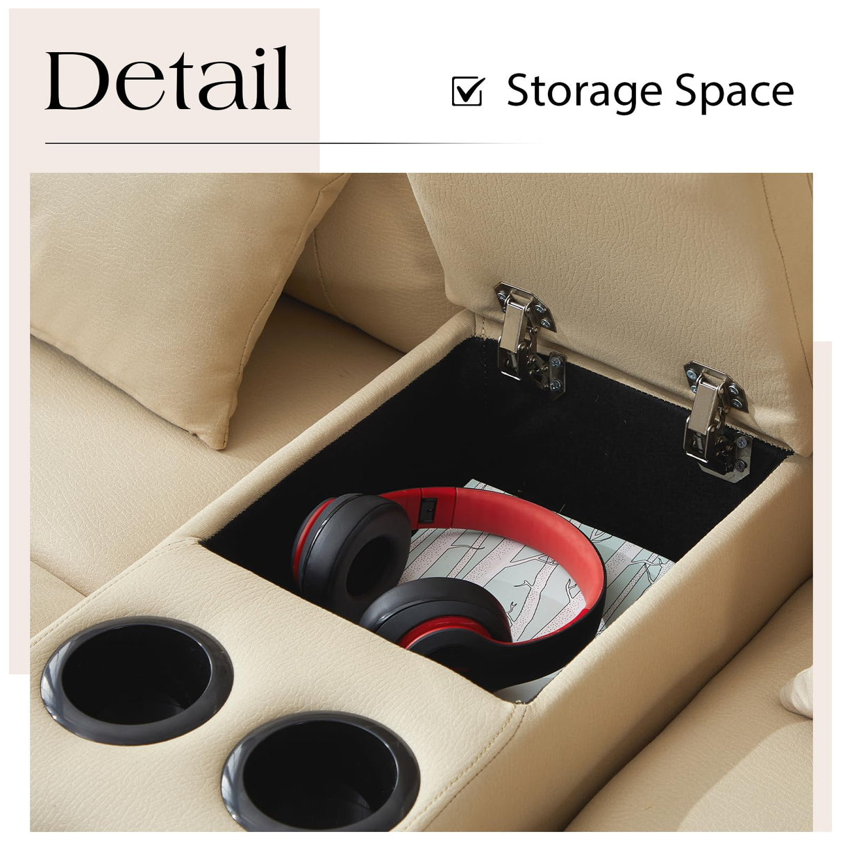 Oprisen 2-Seater Power Loveseat Recliner Electric Reclining Sofa Couch Wall Hugger Recliner Home Theater Seating w/Multi-Function Console/Cup Holders/LED Ambient Light Oprisen