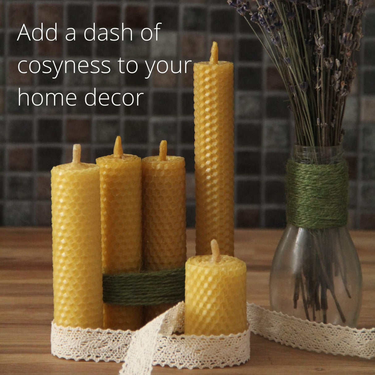 CraftersAvenue Beeswax Candle Making Kit - 16 Beeswax Sheets for Candle Making - Size 5 x 8 in - Make Your Own Rolled Candle - Candle Making Supplies - Beeswax Candle Making Set, yellow (16PBS) CraftersAvenue