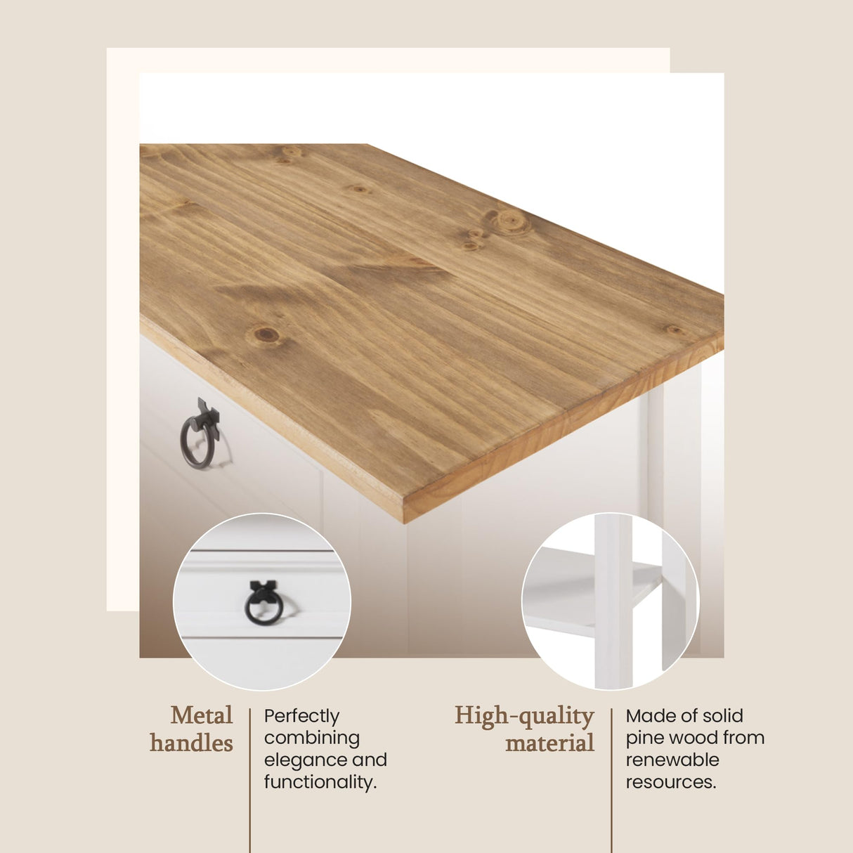 Furniture Dash - Living Room Furniture - Console Tables for Entryway - Entry Table - Hallway Table - Entryway Furniture - 47.99" W, 12.64" D, 28.82" H - 30.86lb (Snow White) Furniture Dash