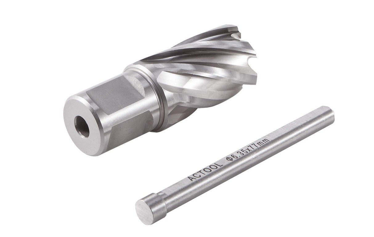 ACTOOL 7/8" Diameter × 1" Depth of Cut HSS ANNULAR Cutter with 3/4'' Weldon Shank ACTOOL