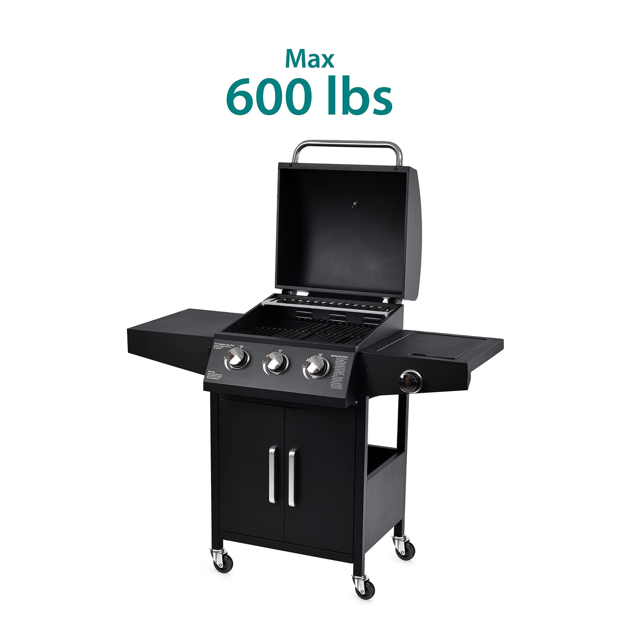 HOLKIE Caster Wheels 3 inch with No Brake Stem Casters, 3/8" -16 x 1-1/2" (Stem Diameter 3/8", Stem Length 1-1/2") Threaded Swivel Casters Set of 4 Heavy Duty Castors Black HOLKIE