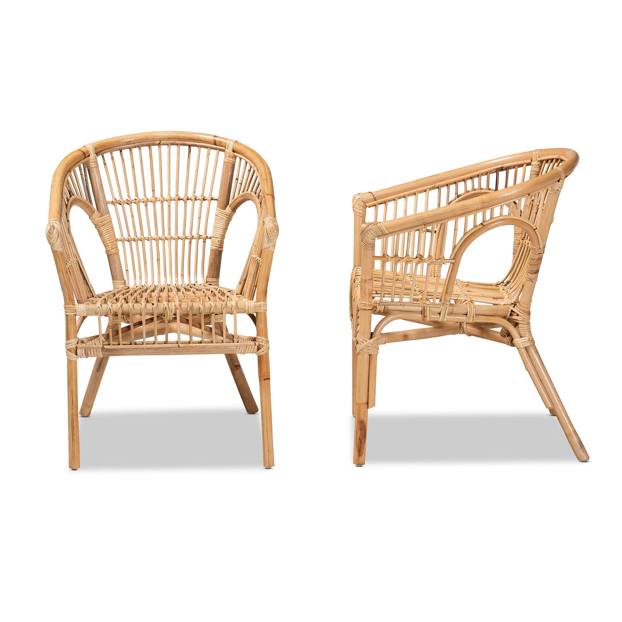 bali & pari Alleta Natural Rattan Dining Chair, 2-Piece Set bali & pari